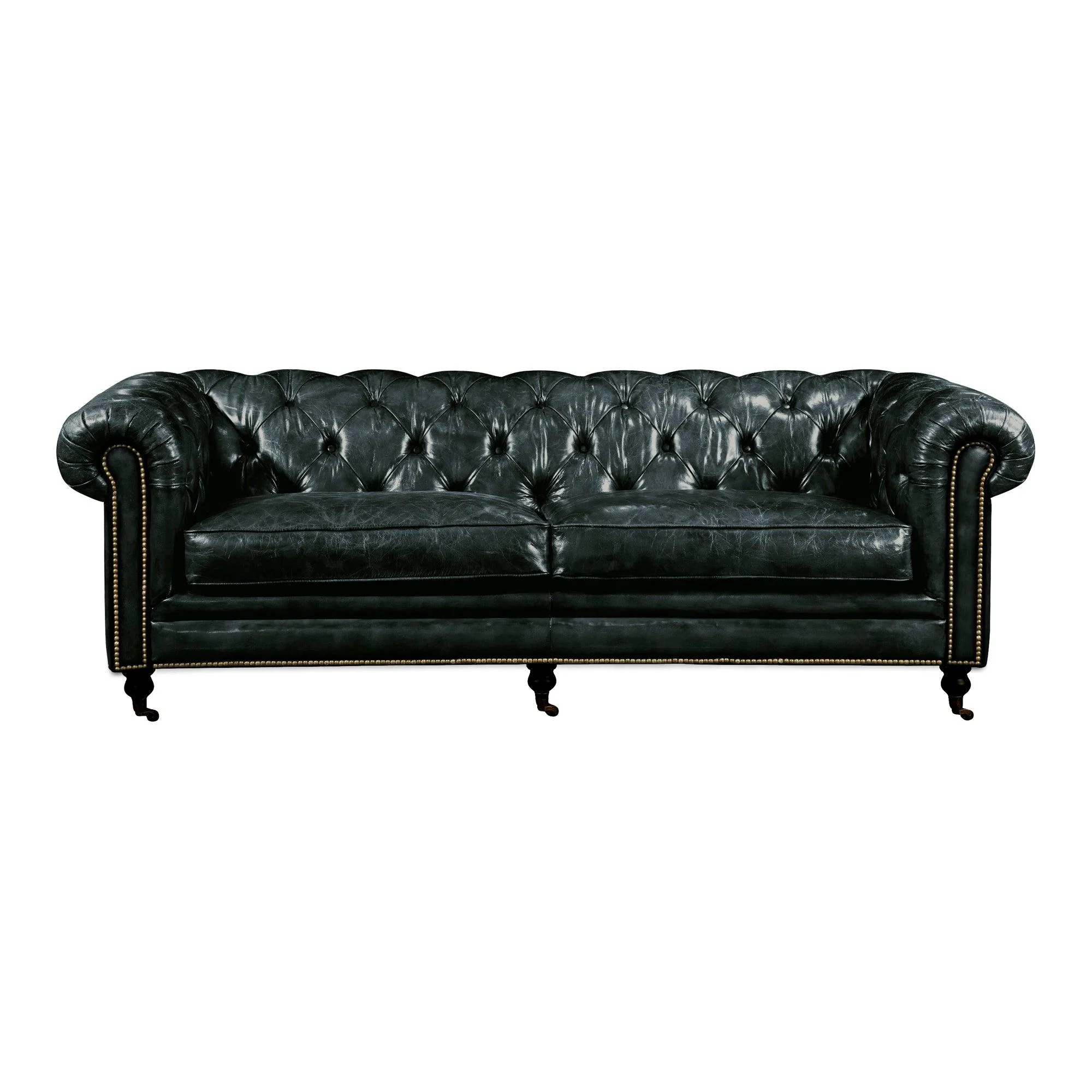Birmingham Sofa Onyx Black Leather - Frankwebs