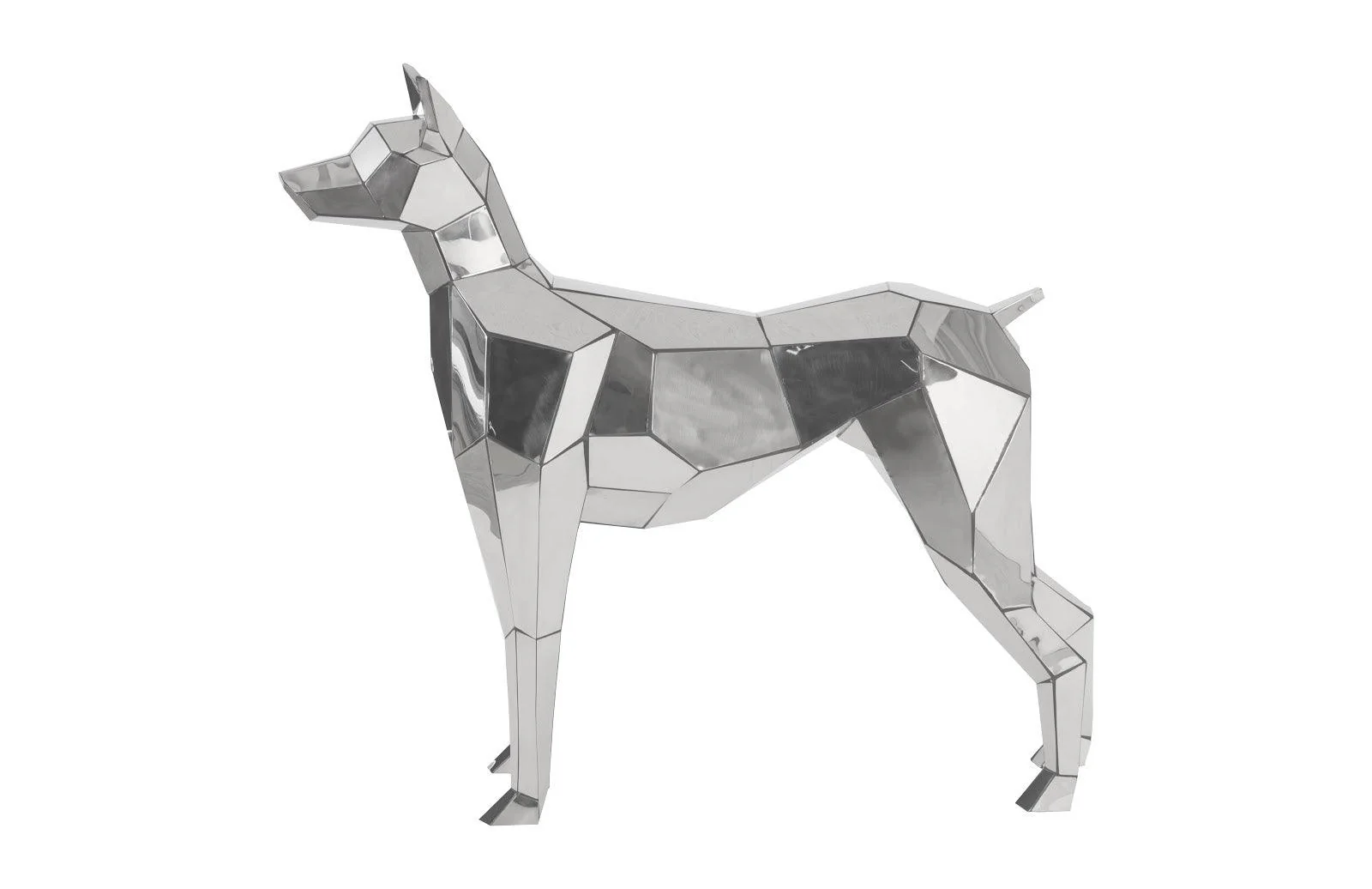 Crazy Cut Dog, Stainless Steel, Silver - Frankwebs