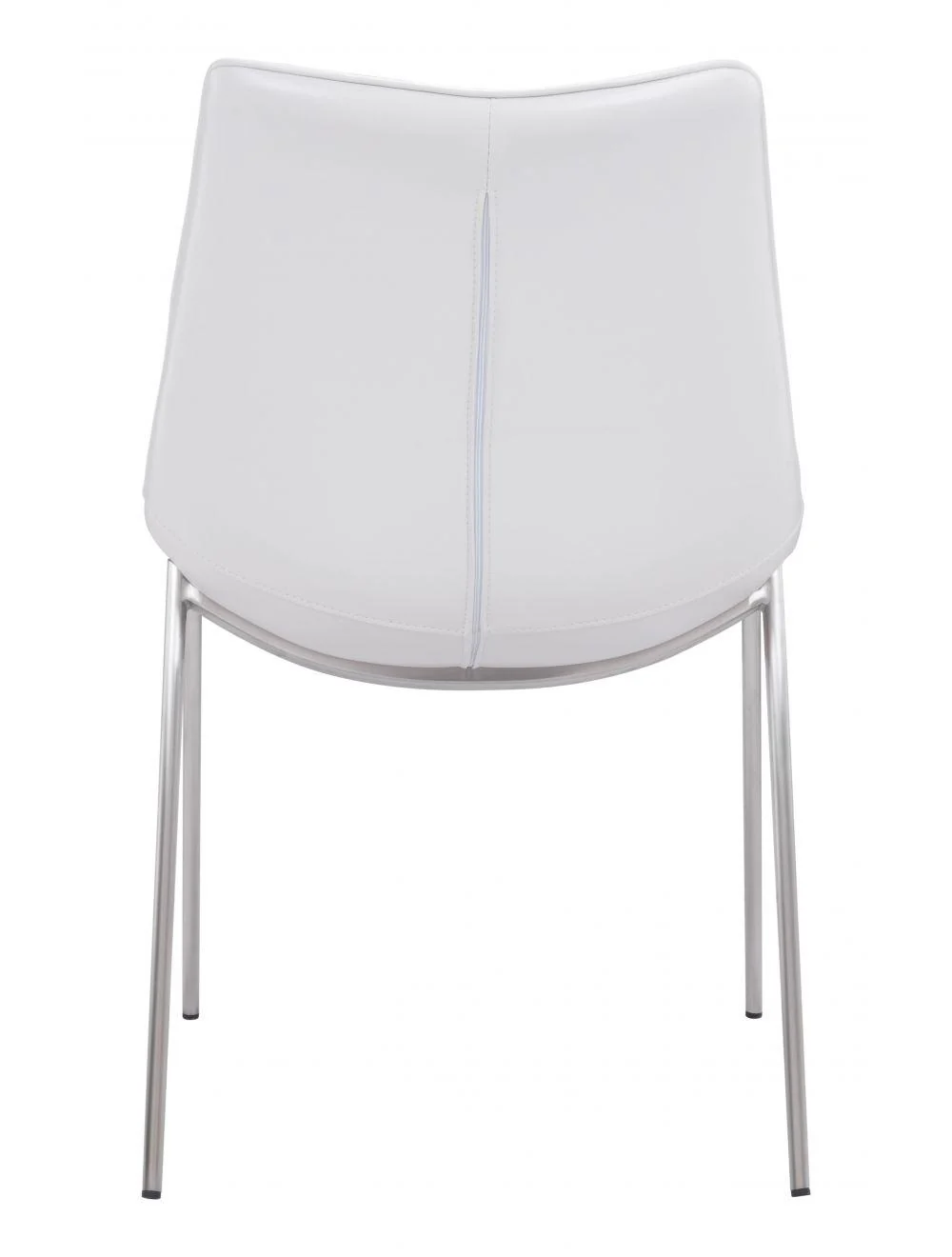 Magnus Dining Chair (Set of 2) White & Silver - Frankwebs