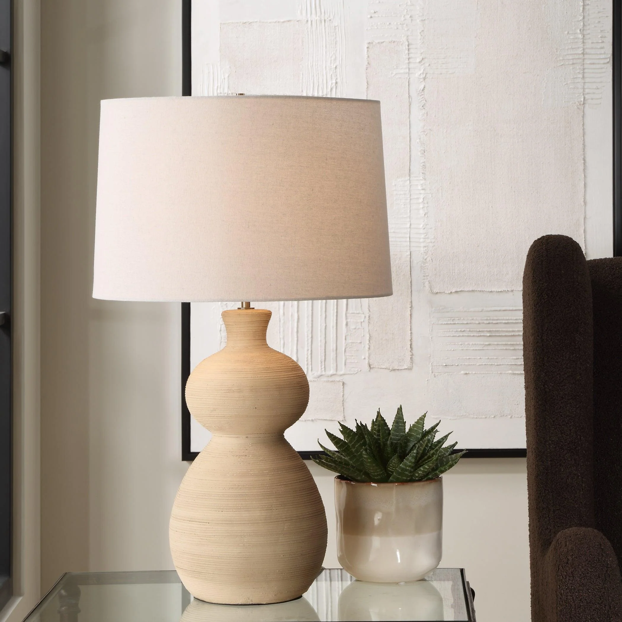 Pueblo Fired Clay Table Lamp - Frankwebs