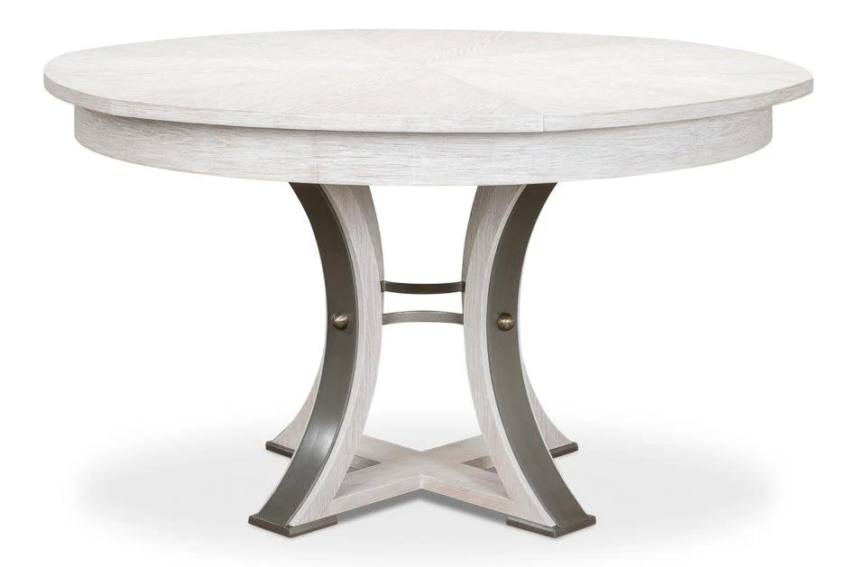 Tower Jupe Dining Table Med Whitewash Wh - Frankwebs
