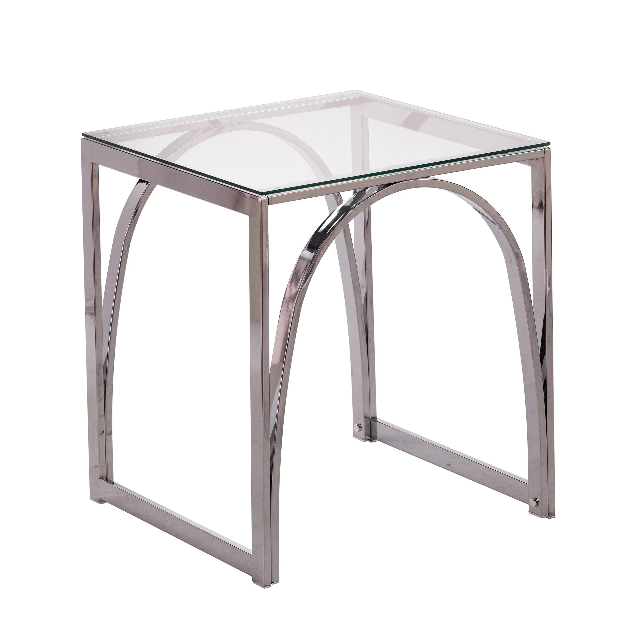 Stevenly Square Glass-Top End Table - Frankwebs
