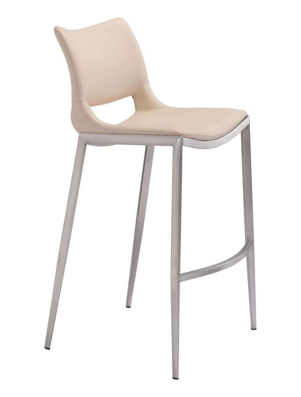 Ace Bar Chair (Set of 2) Light Pink & Silver - Frankwebs