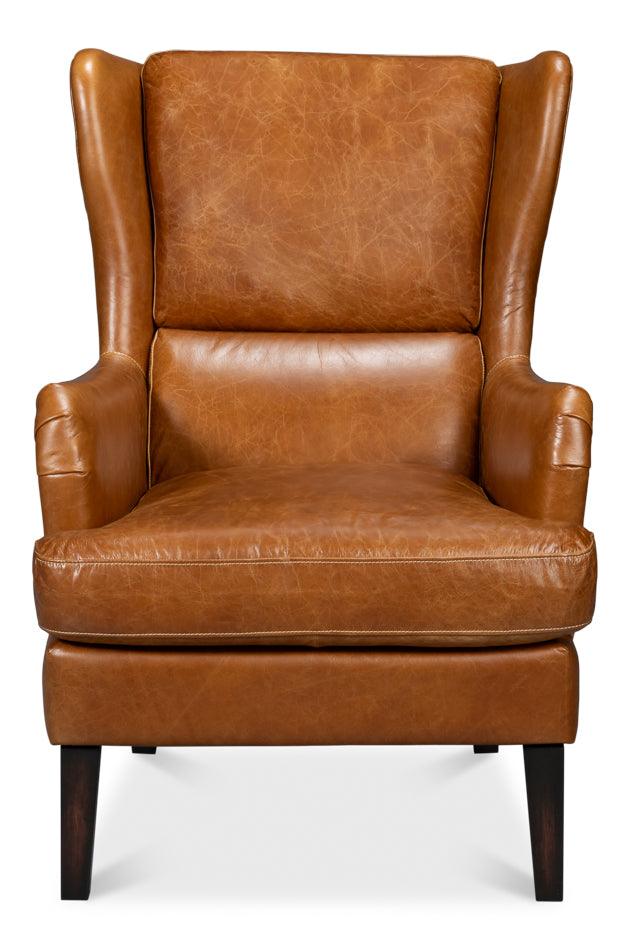 Elite Wing Lounge Chair - Cuba Brown - Frankwebs