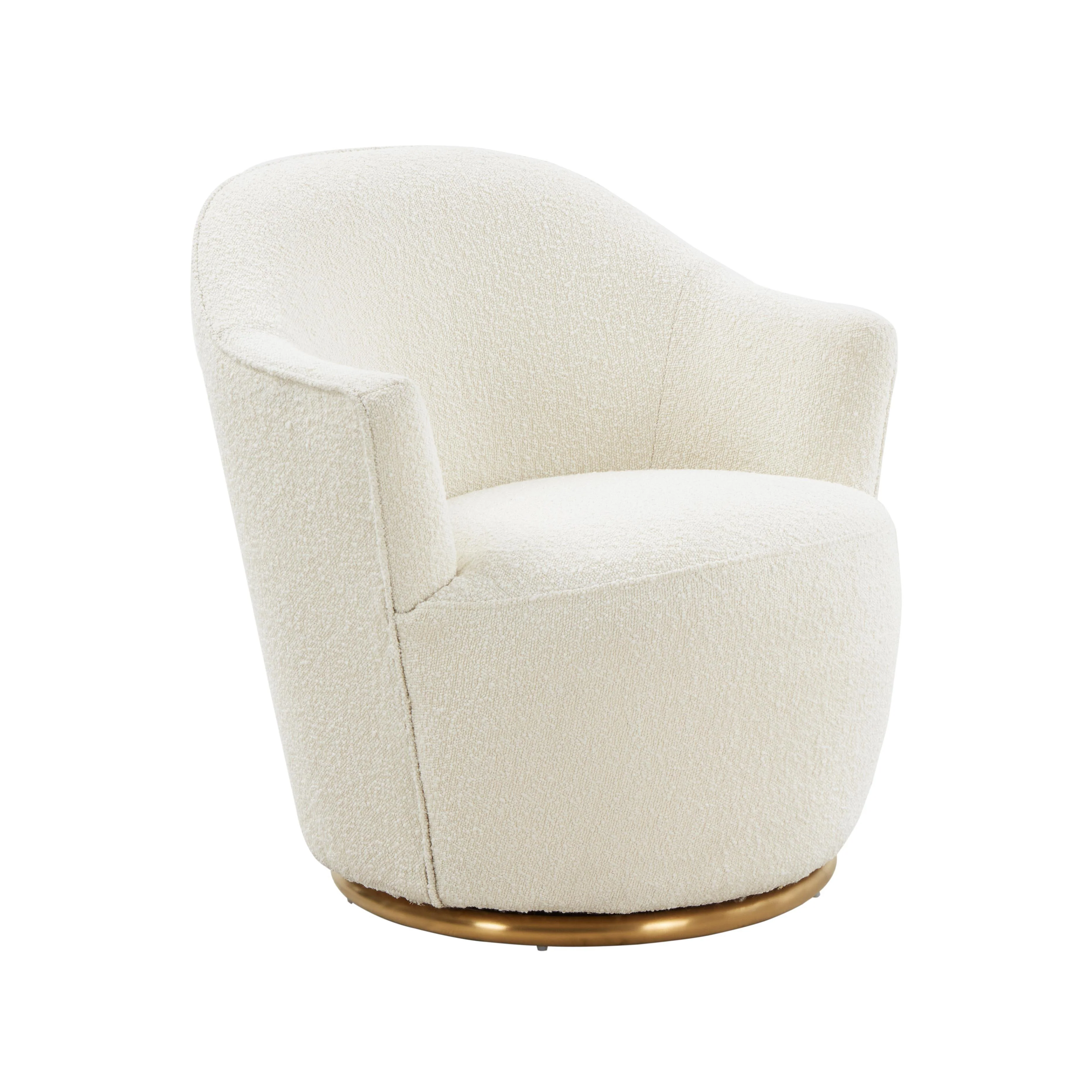 Skyla Boucle Swivel Chair - Frankwebs