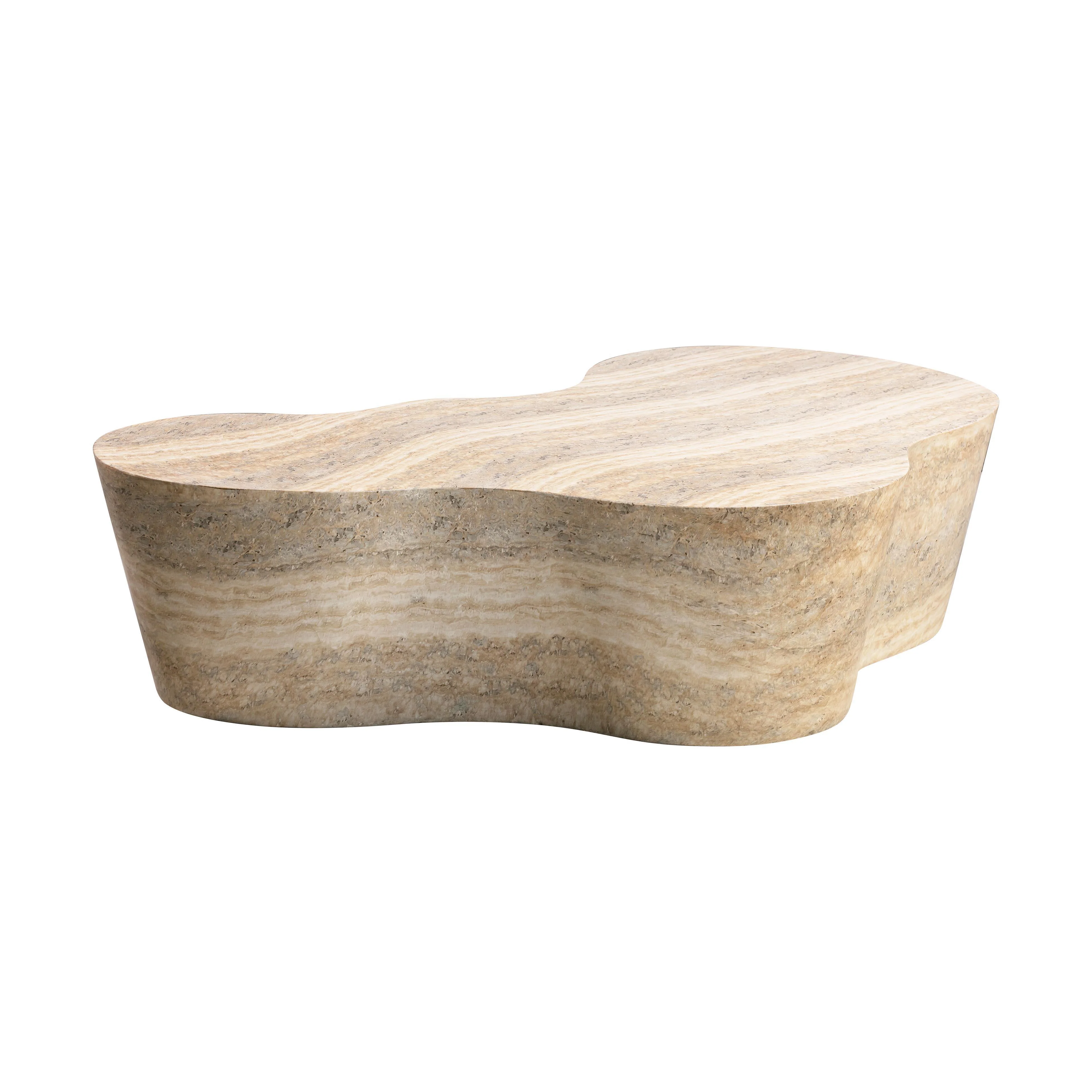 Slab Faux Travertine Coffee Table - Frankwebs