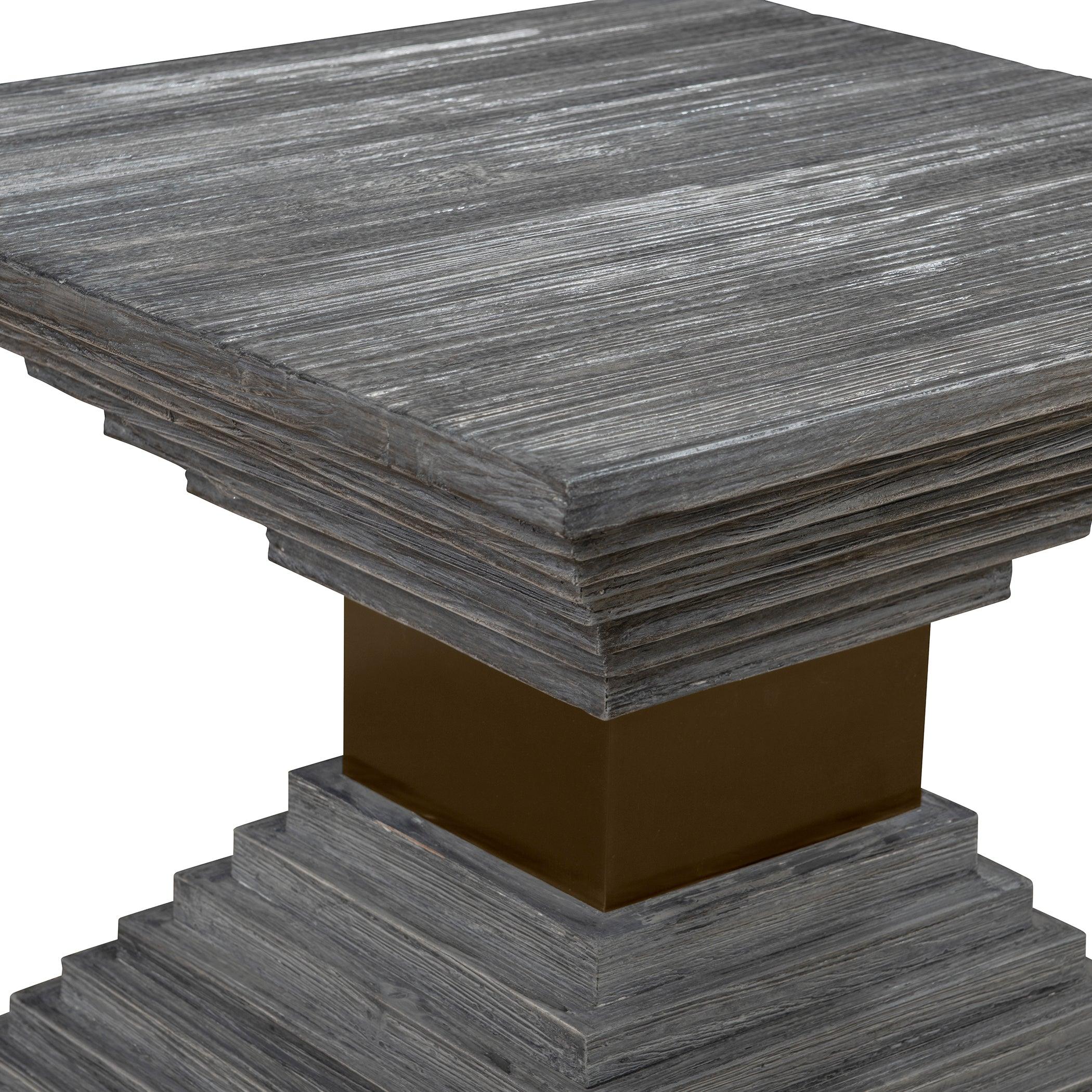 Andes Wooden Geometric Accent Table - Frankwebs