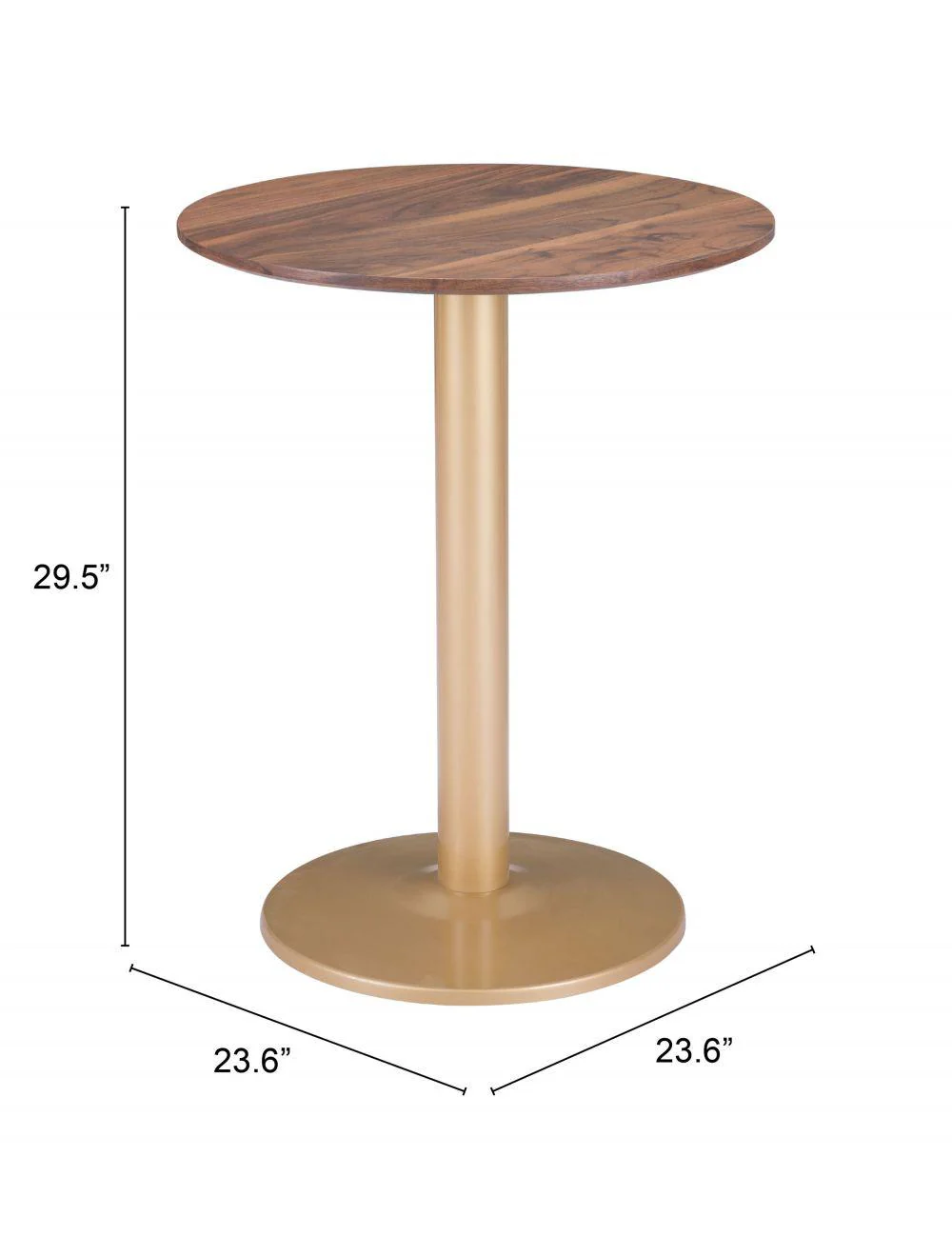 Alto Bistro Table Brown & Gold - Frankwebs
