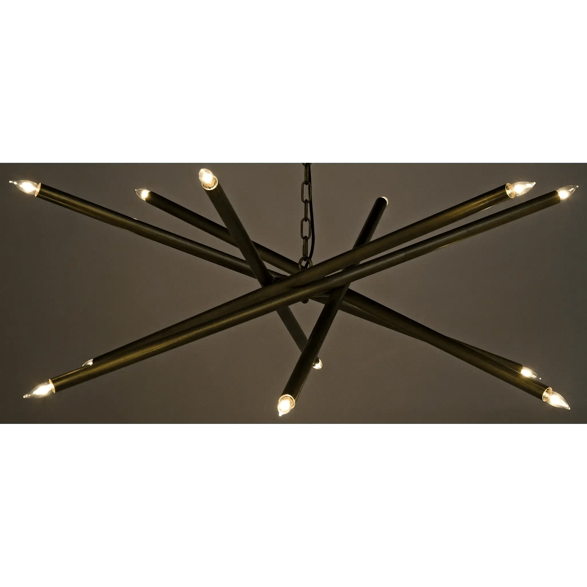 Ikram Chandelier, Metal with Brass Finish - Frankwebs