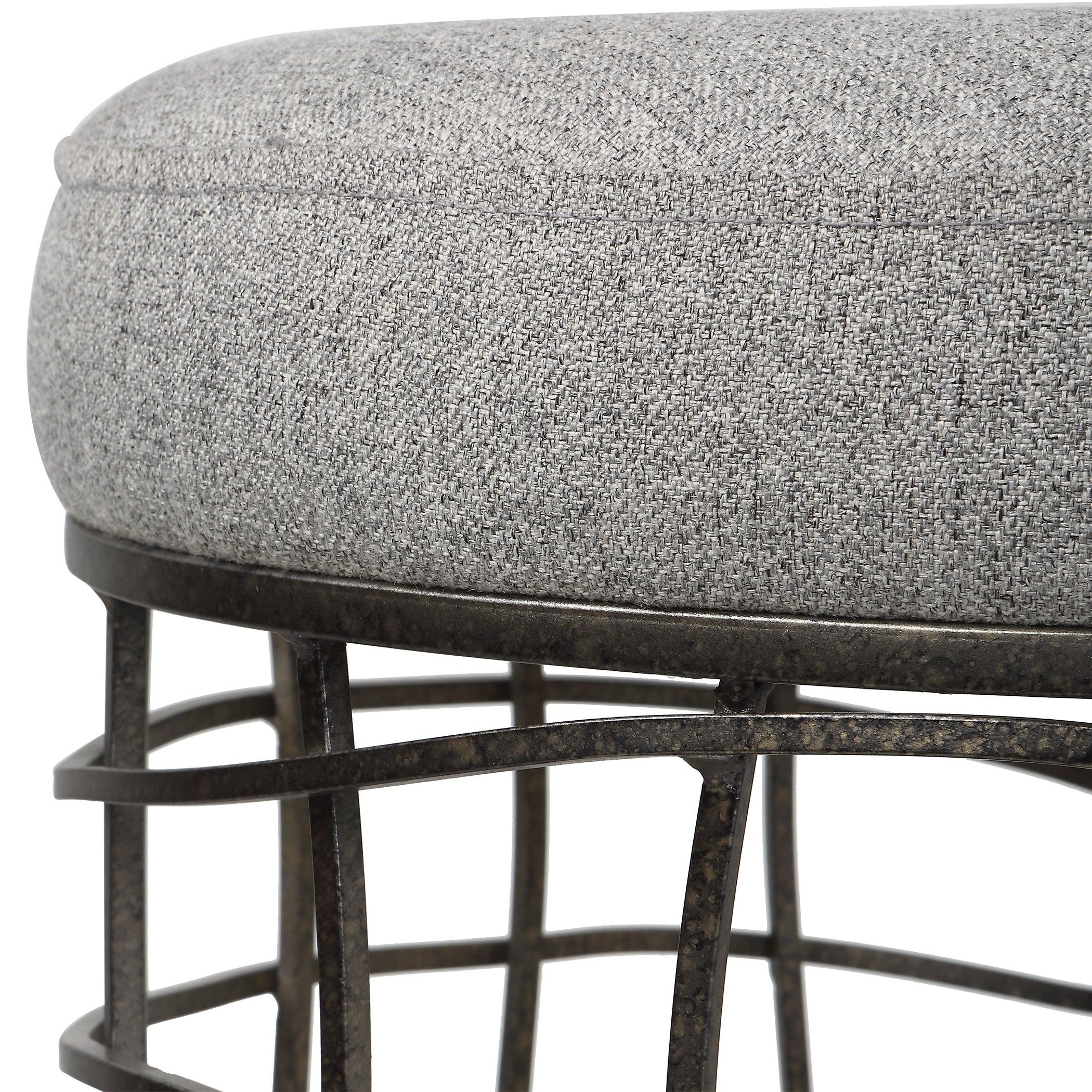 Carnival Iron Round Accent Stool - Frankwebs