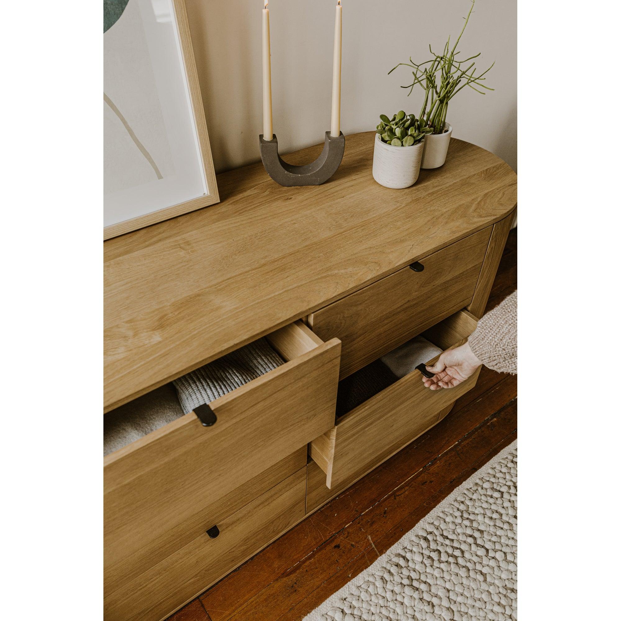Theo 6 Drawer Dresser Natural - Frankwebs