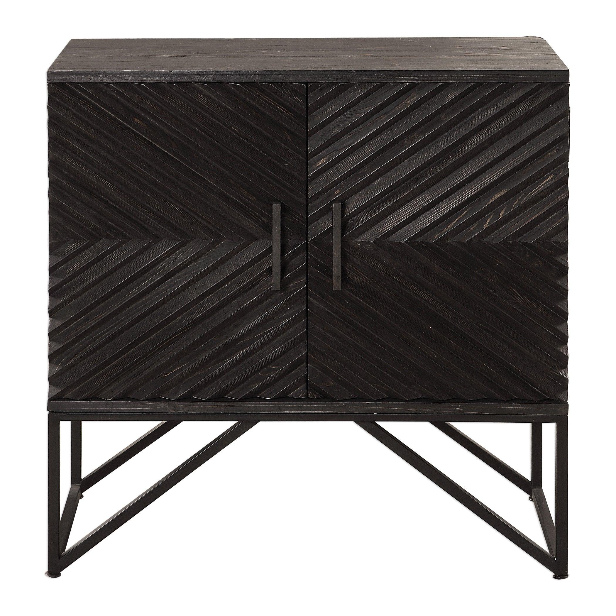 Zadie Ebony Accent Cabinet - Frankwebs