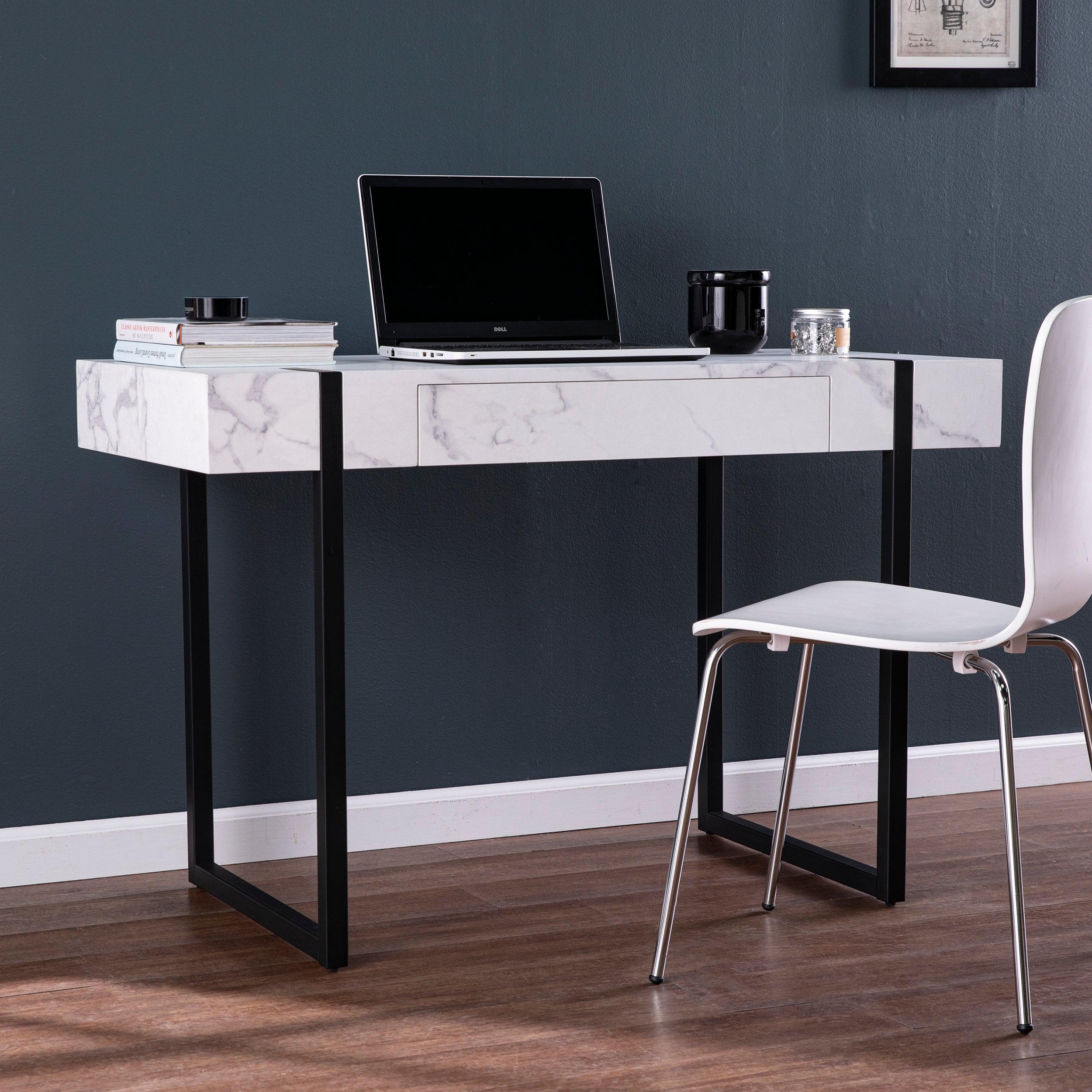 Rangley Modern Faux Marble Desk - Frankwebs