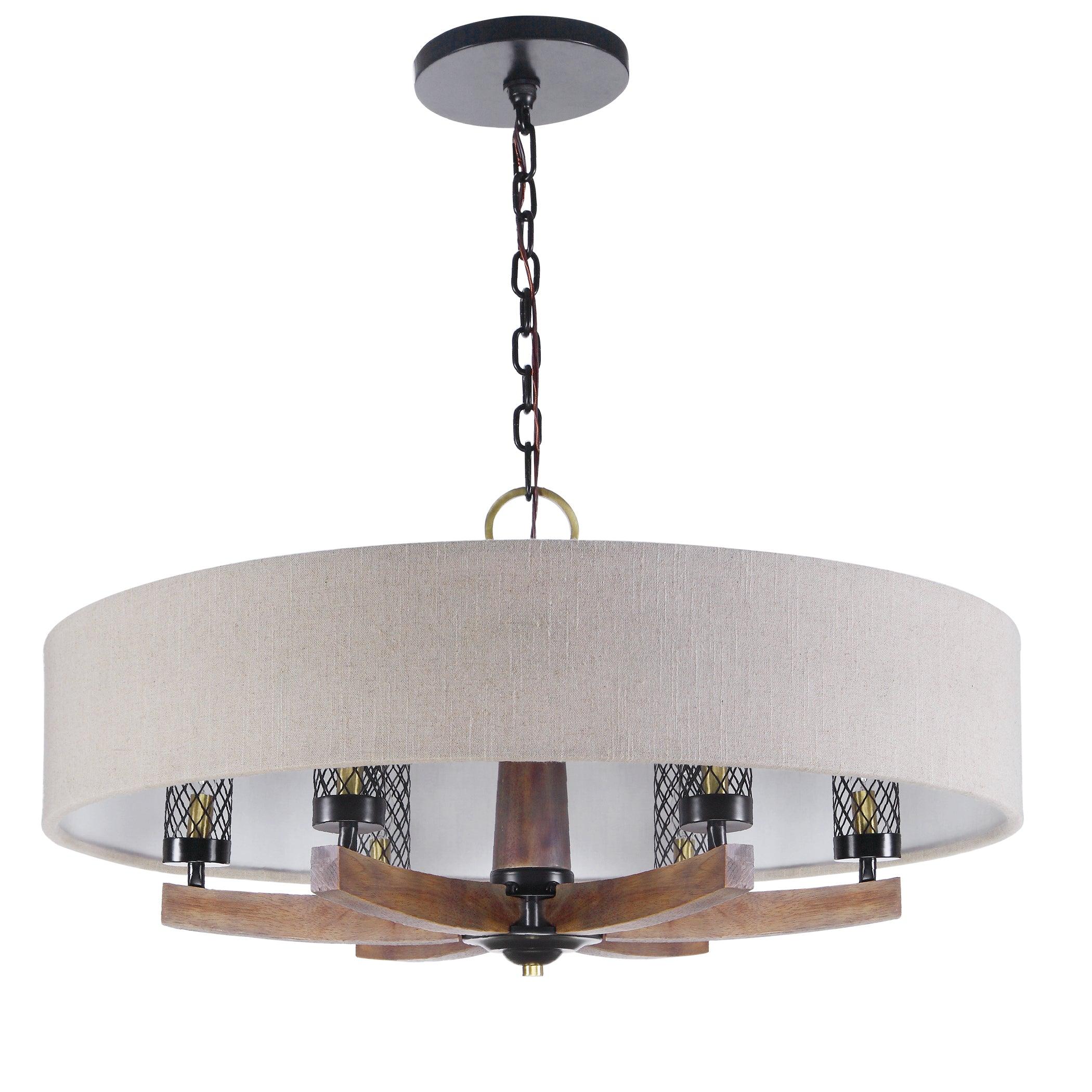 WOODALL 6 LIGHT DRUM CHANDELIER - Frankwebs