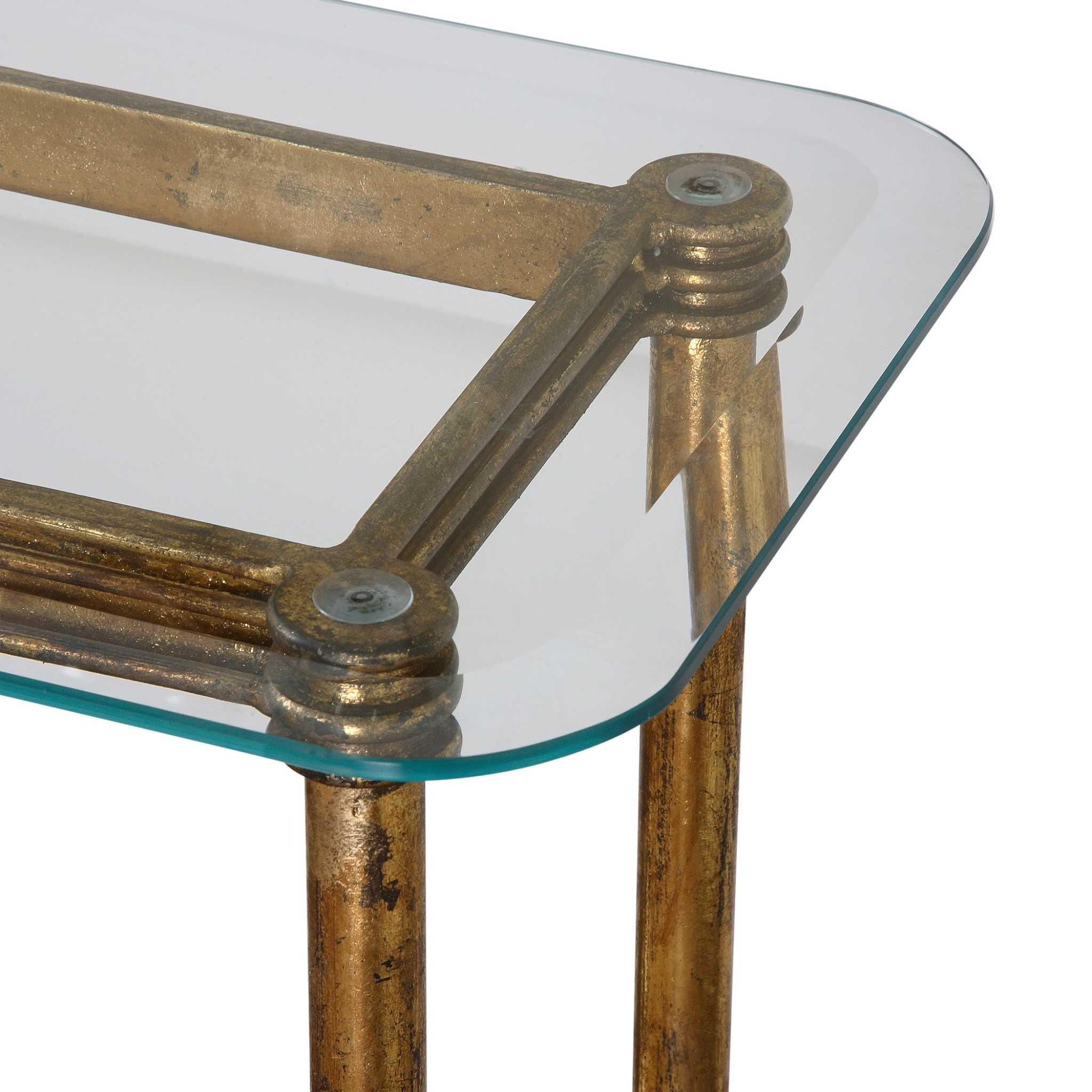 ELENIO GLASS CONSOLE TABLE - Frankwebs