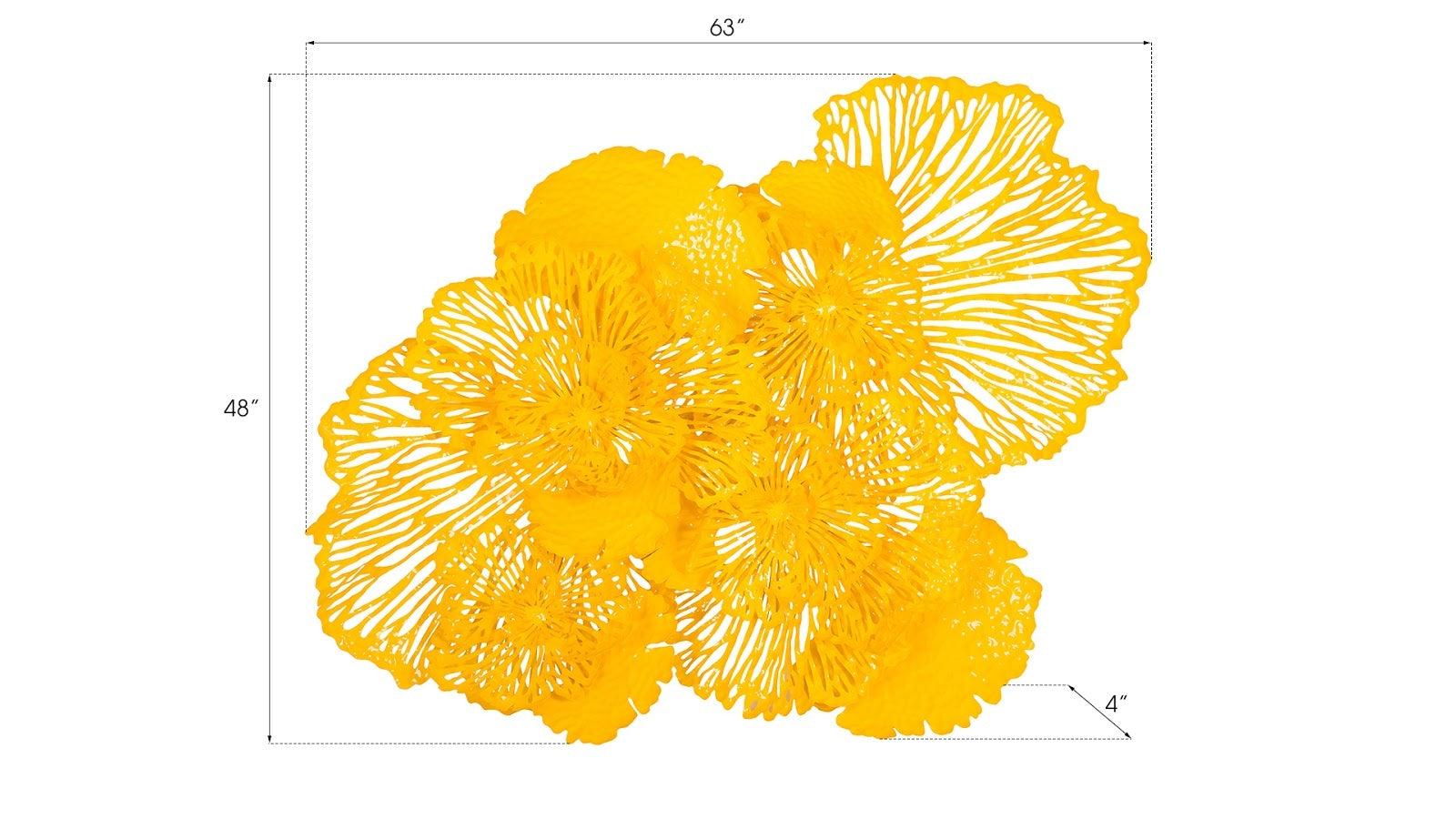 Flower Wall Art, Large, Dandelion, Metal - Frankwebs