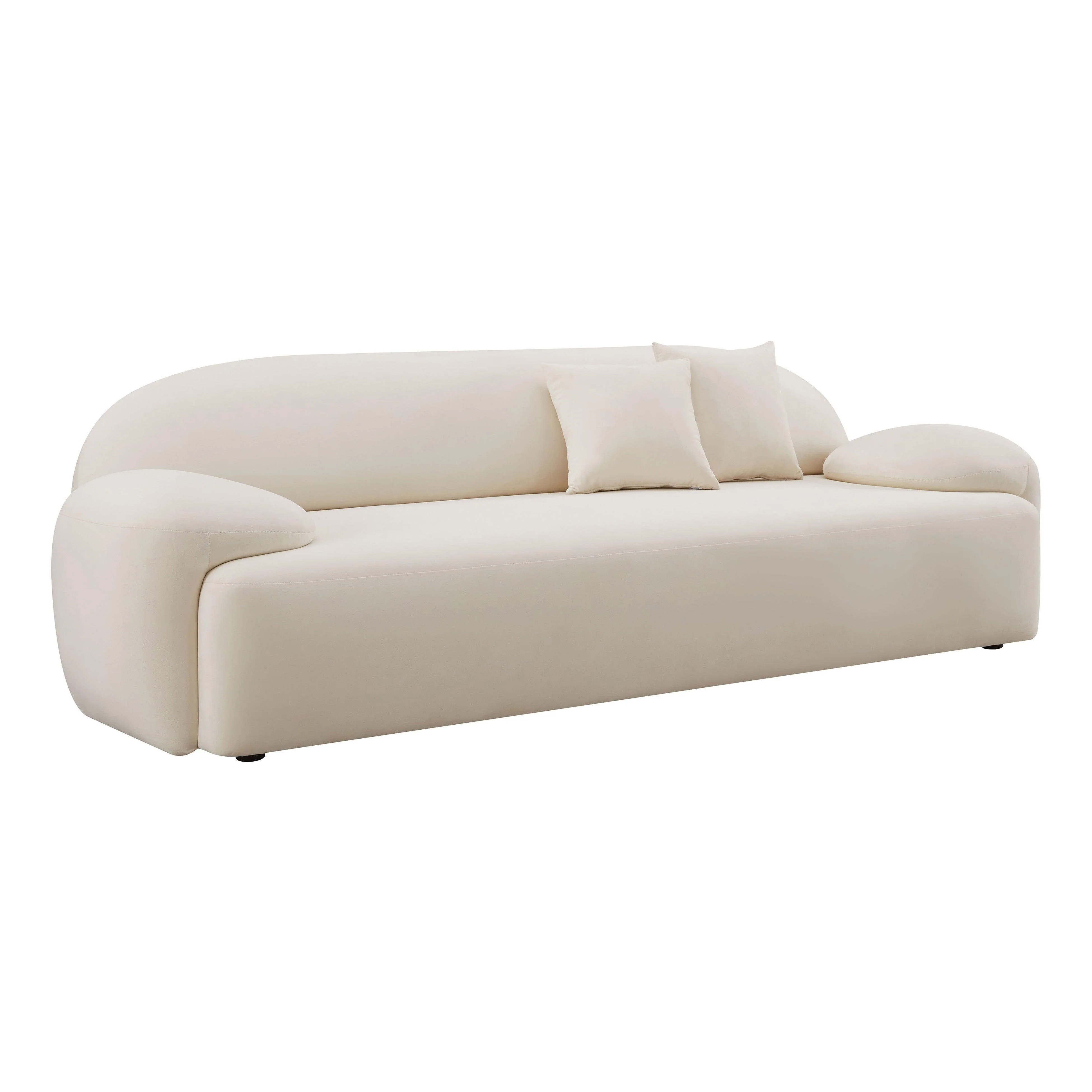 Allegra Cream Velvet Sofa - Frankwebs