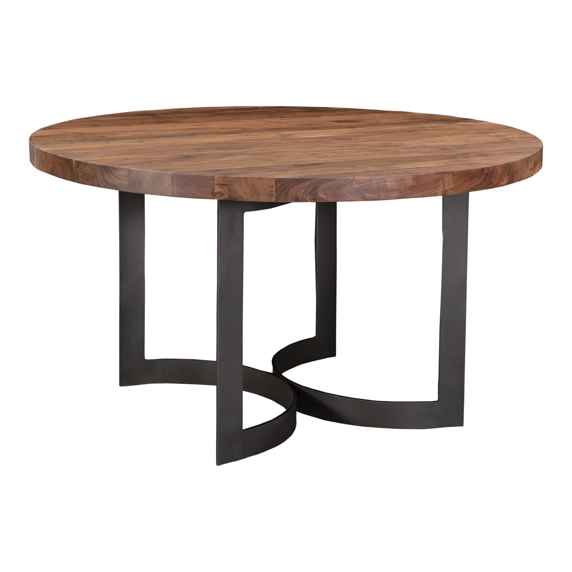 Bent Round Dining Table 54In Smoked - Frankwebs