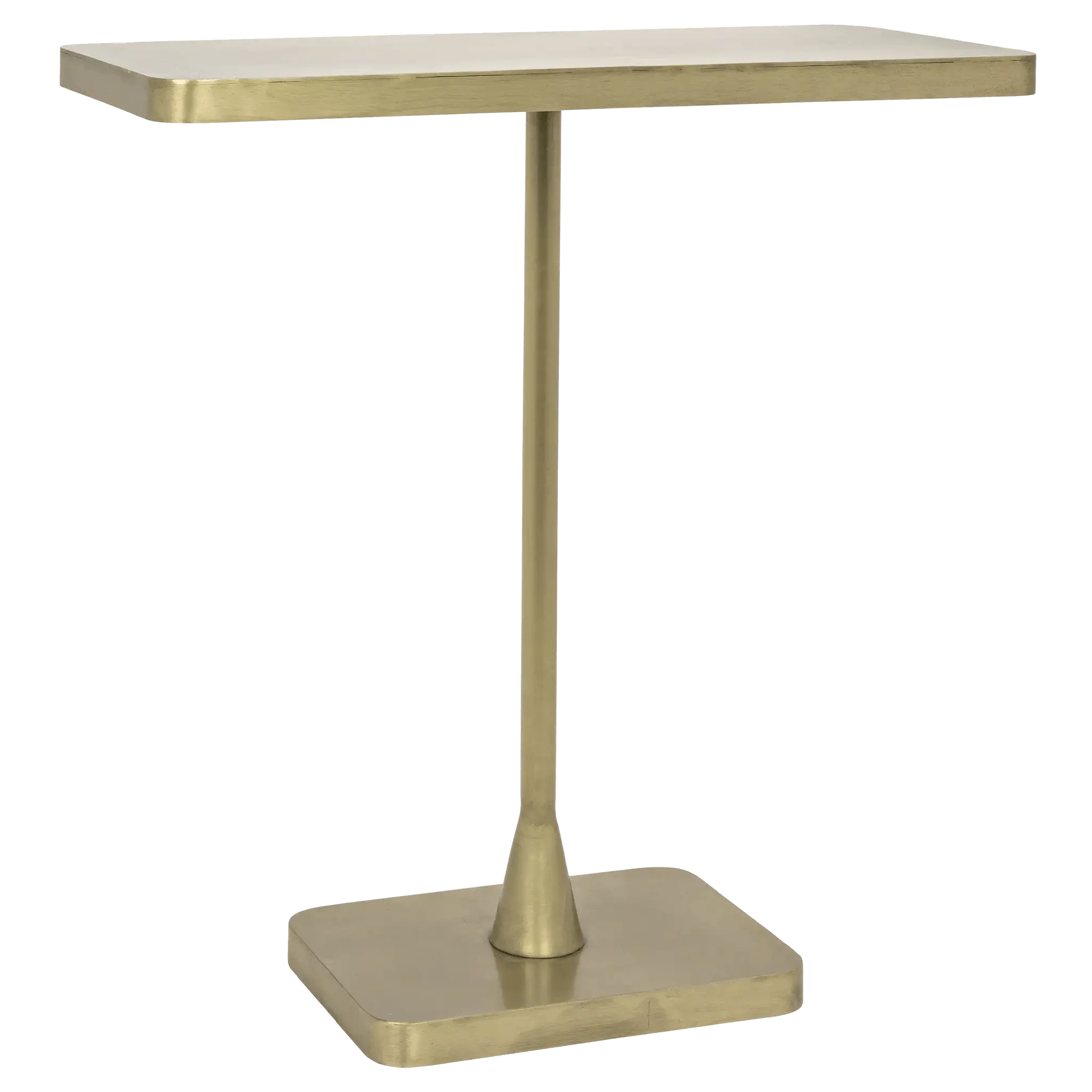 Hild Side Table, Metal with Brass Finish - Frankwebs