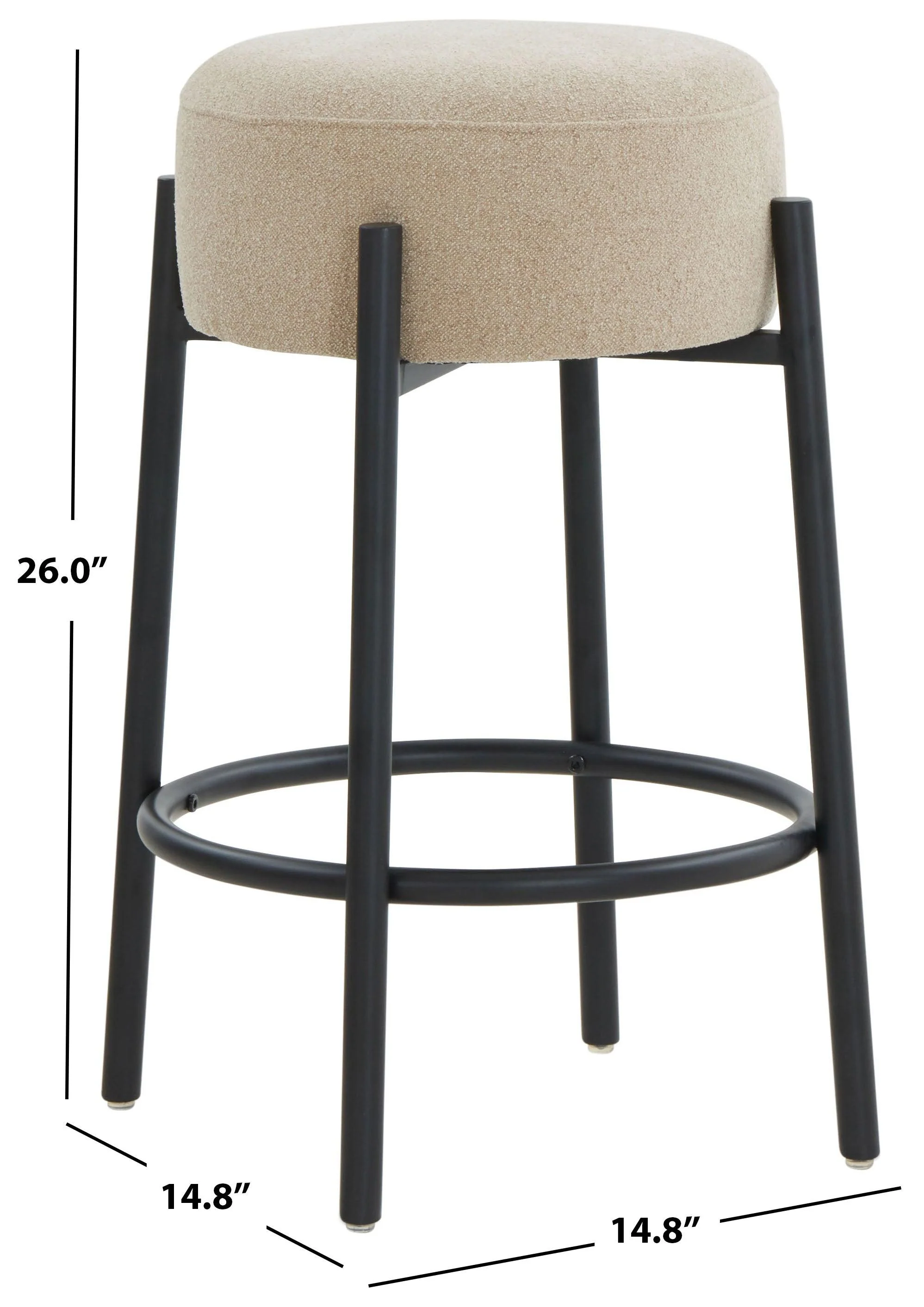 PAISLEIGH METAL LEG COUNTER STOOL - Frankwebs