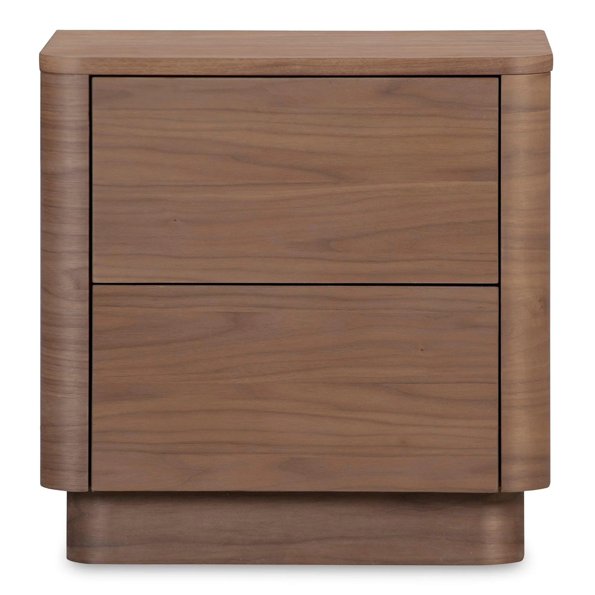 Round Off Tall Nightstand Walnut - Frankwebs