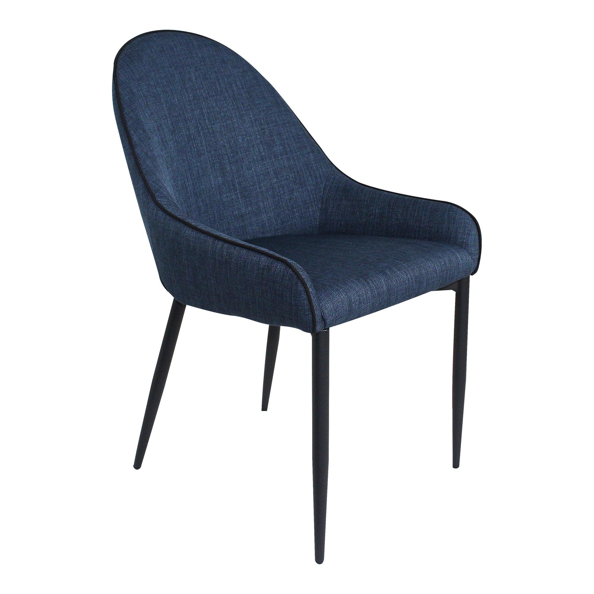 Lapis Dining Chair Dark Blue - Set Of Two - Frankwebs