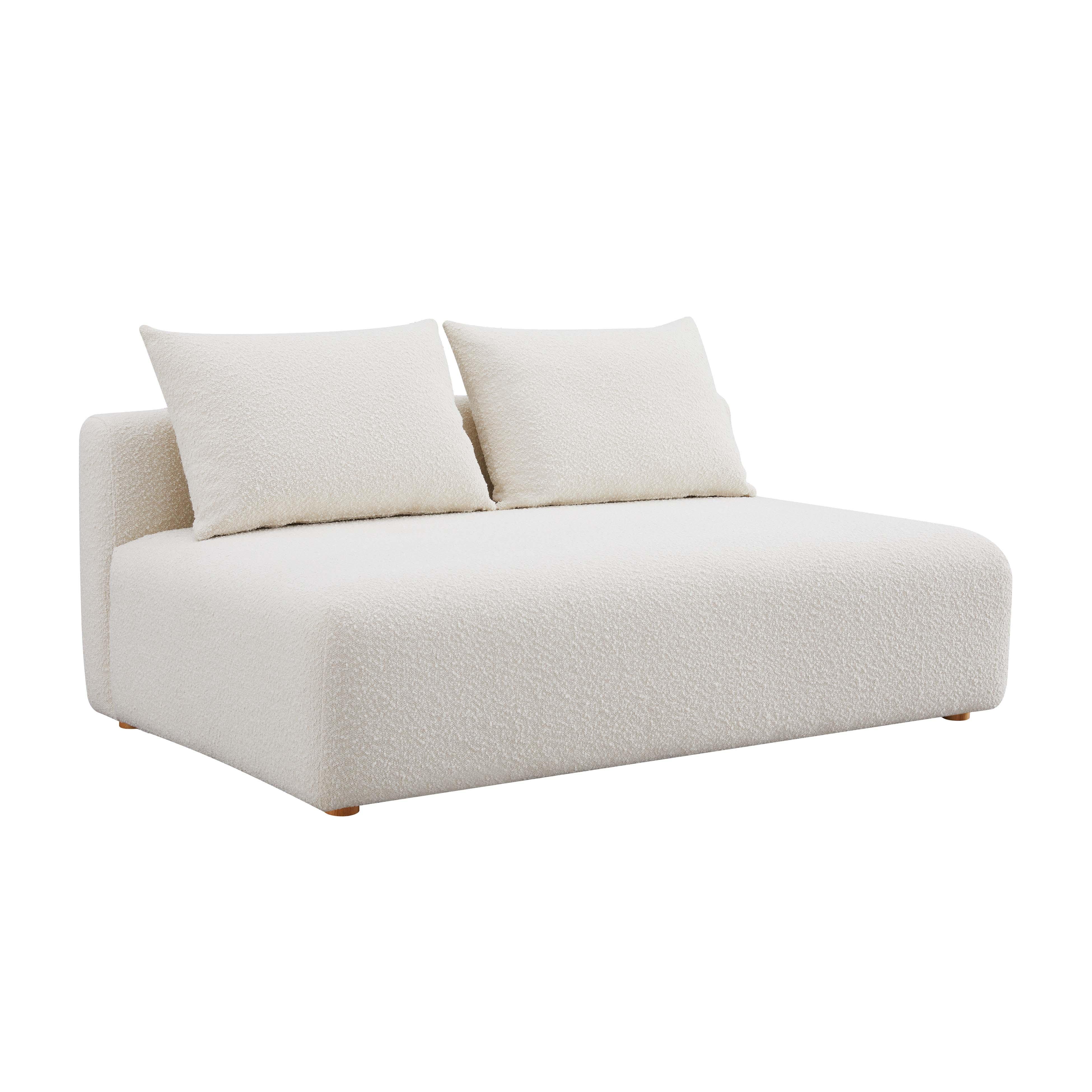 Hangover Cream Boucle Modular Loveseat - Frankwebs
