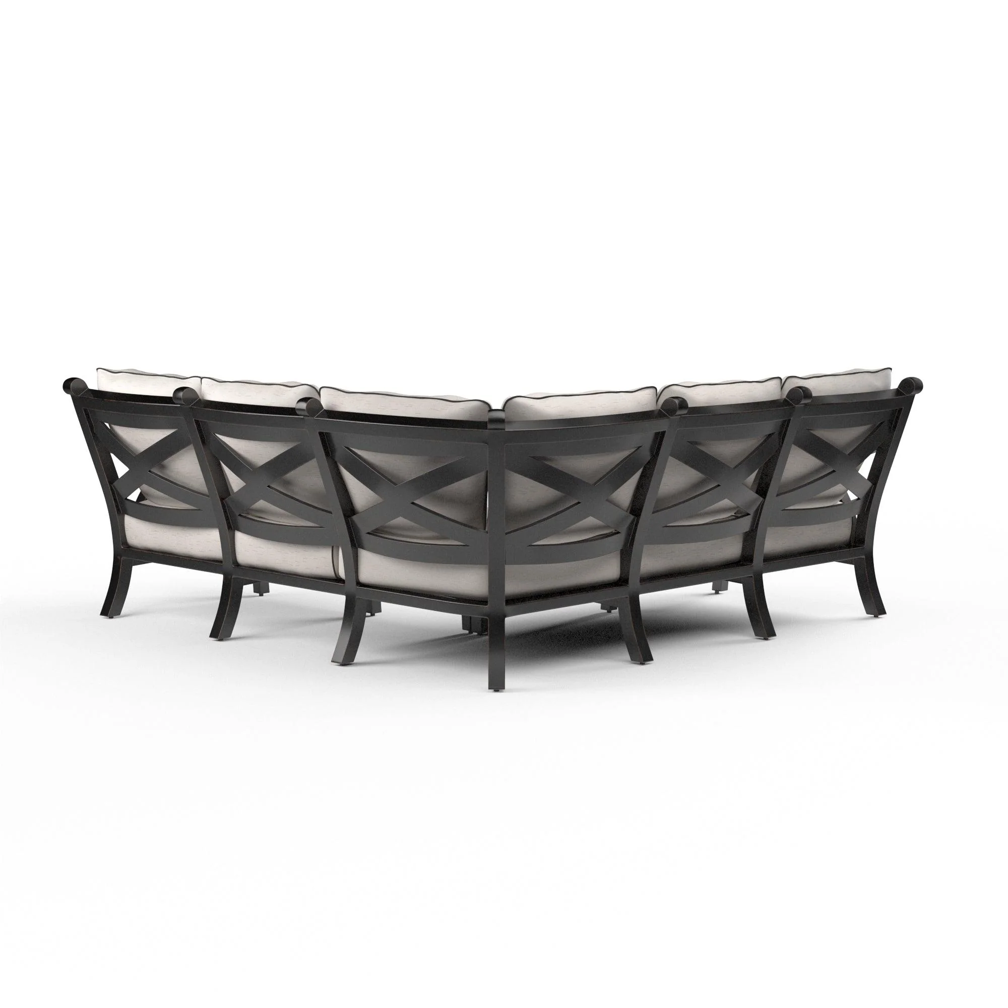 Monterey Sectional in Frequency Sand w/ Contrast Canvas Java Welt - Frankwebs