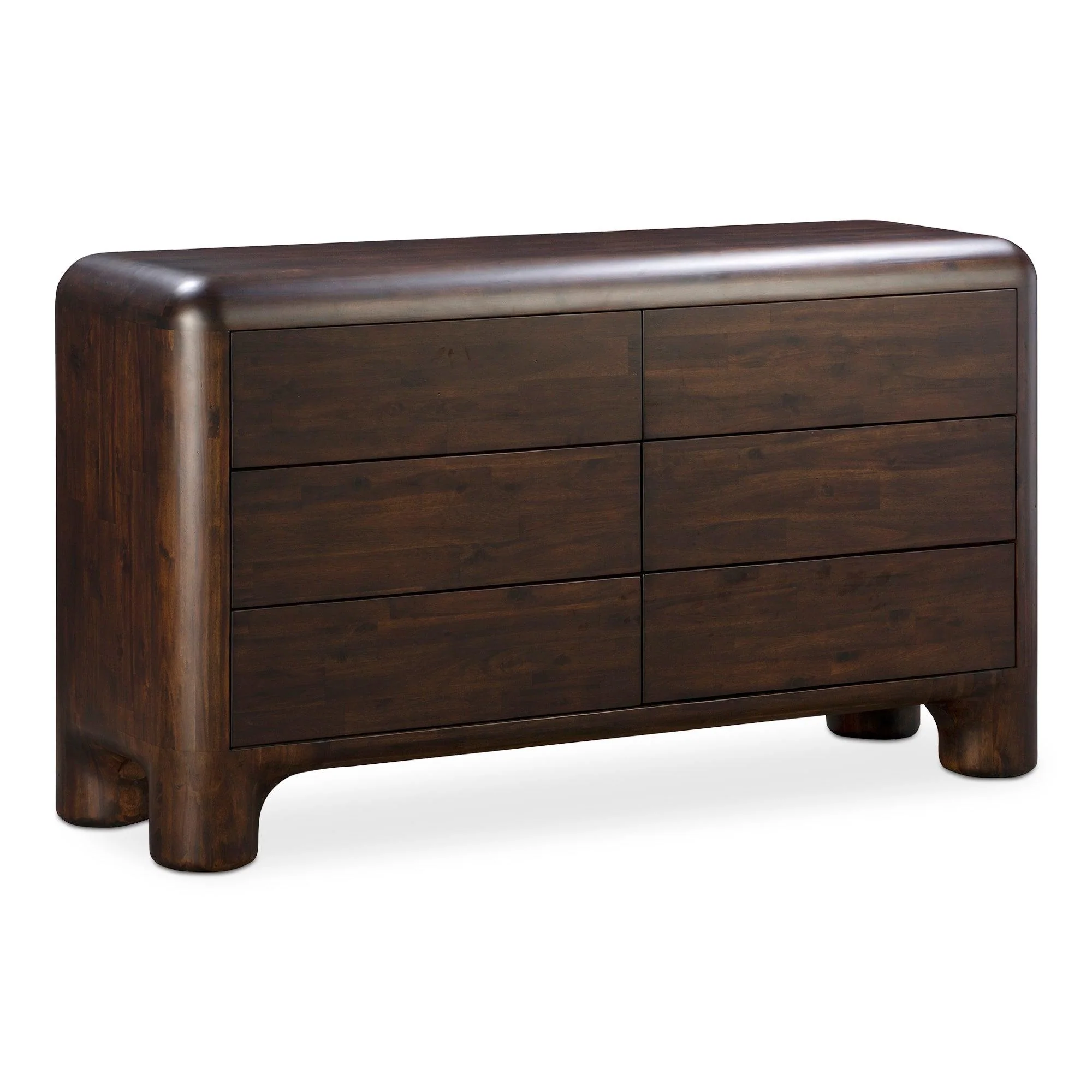 Rowan 6 Drawer Dresser Dark Brown - Frankwebs