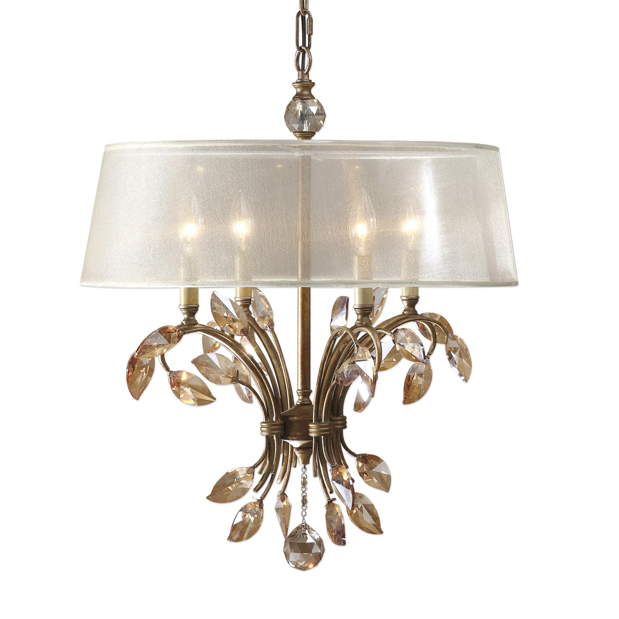 ALENYA 4 LIGHT GOLD METAL CHANDELIER - Frankwebs