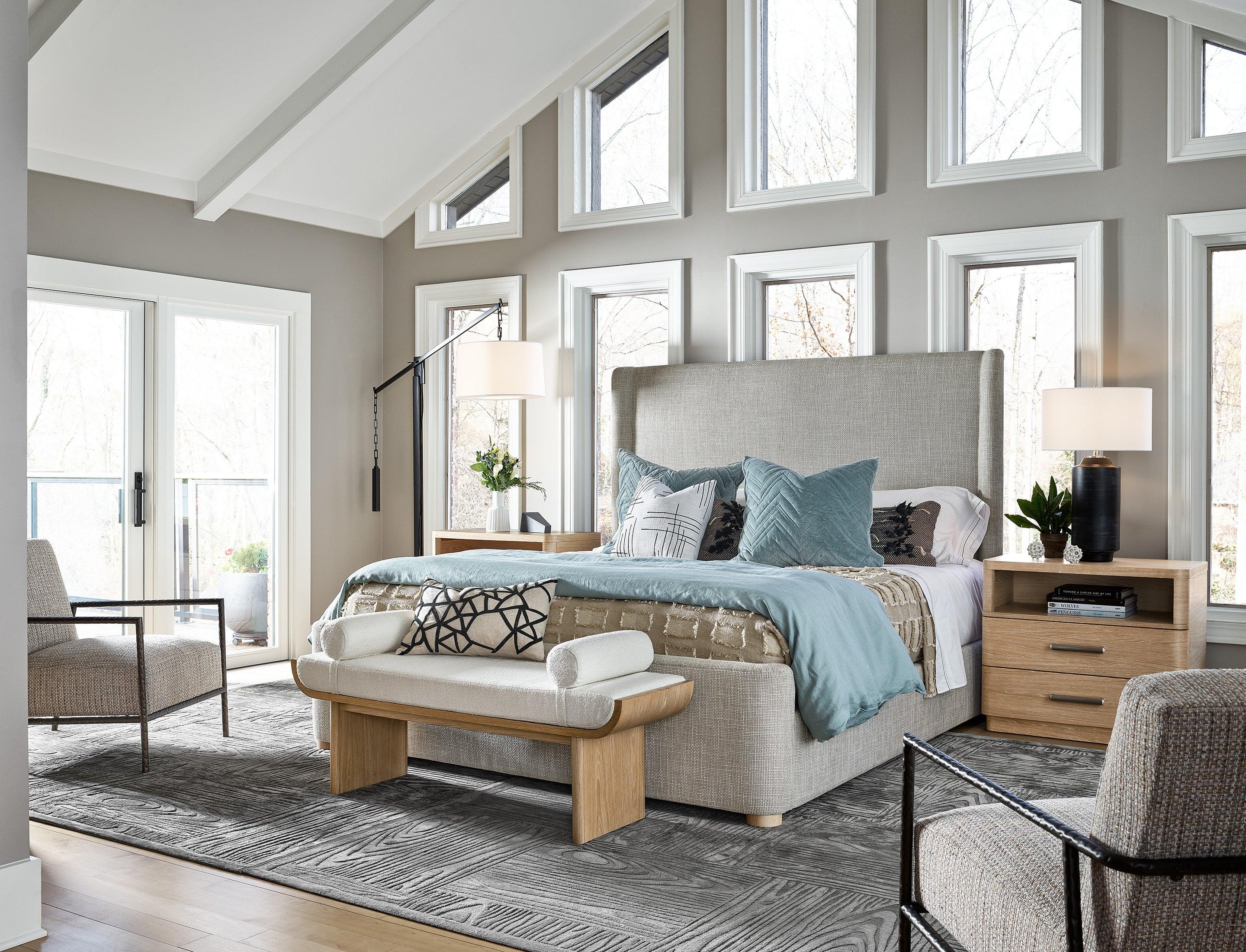 Modern Nomad Upholstered Shelter Bed - Frankwebs