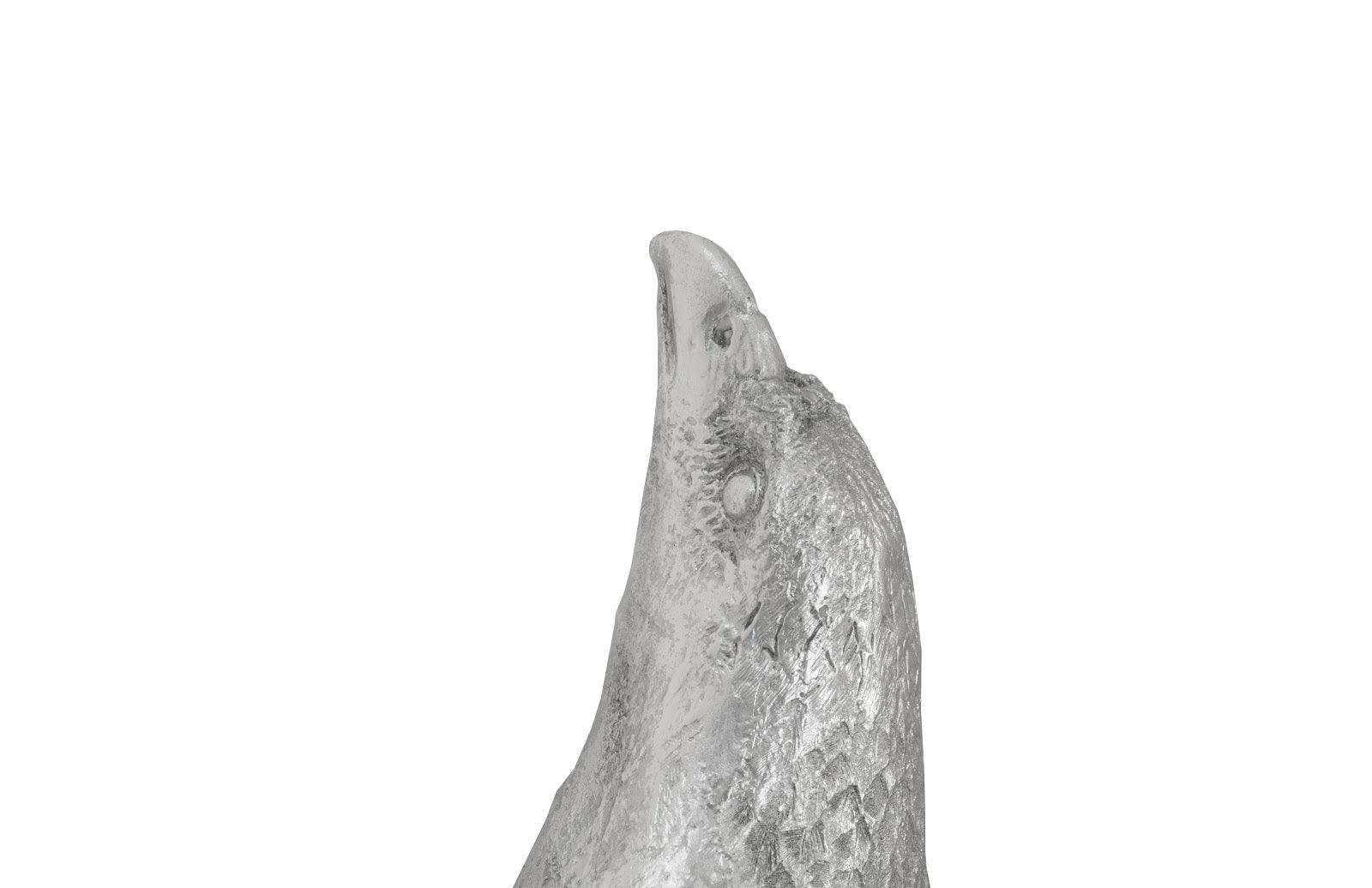 Soaring Eagle Wall Art, Resin, Silver Leaf, LG - Frankwebs