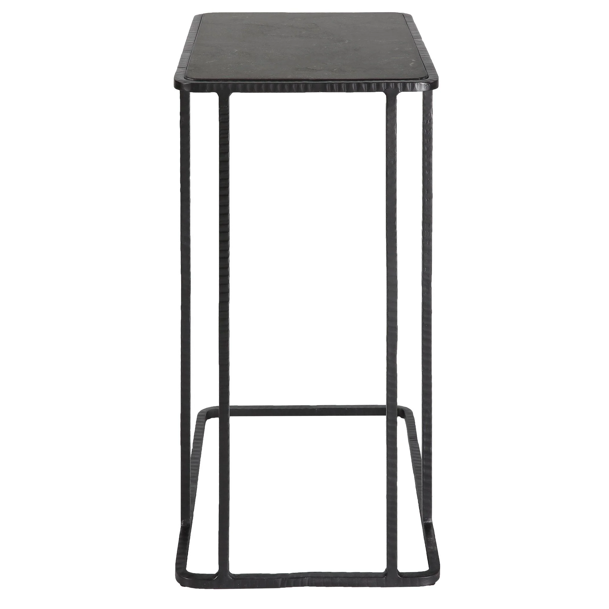 Cavern Stone & Iron Accent Table - Frankwebs