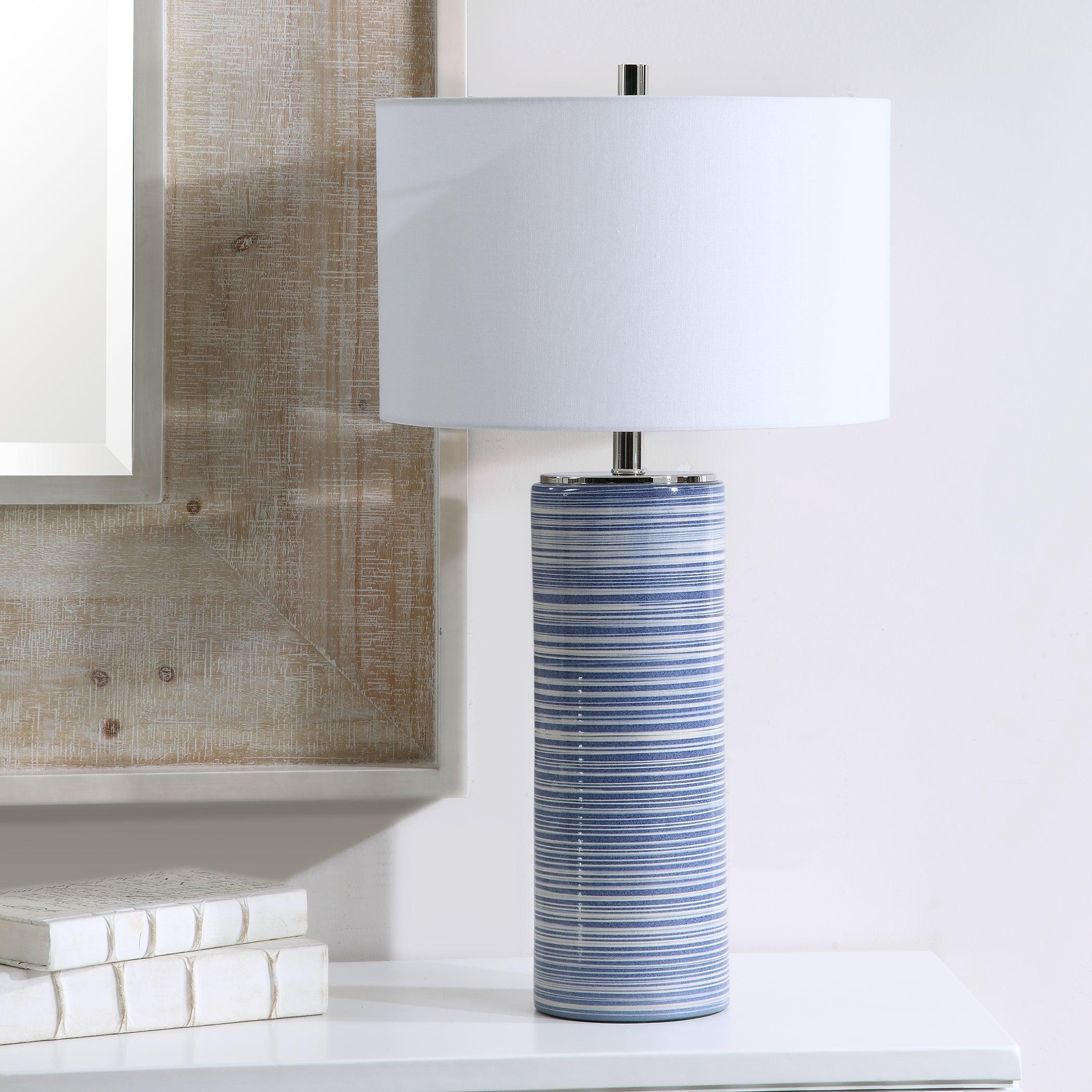 MONTAUK STRIPED TABLE LAMP - Frankwebs