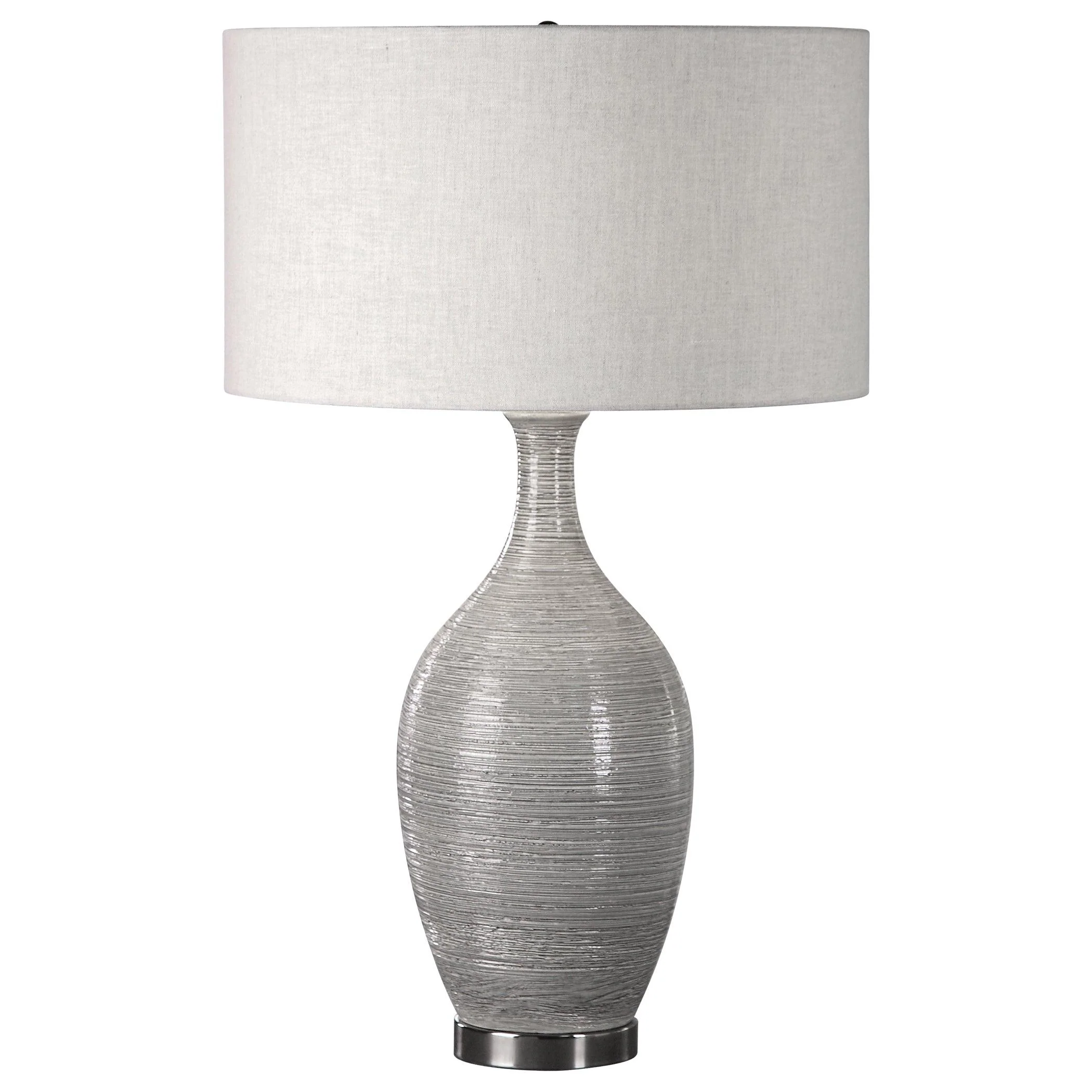 DINAH GRAY TEXTURED TABLE LAMP - Frankwebs