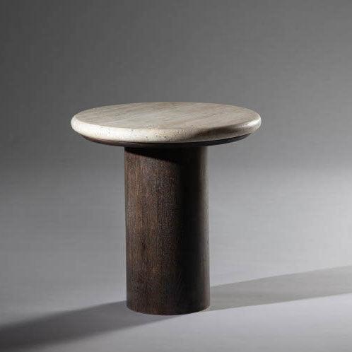 JENNAMIRA TRAVERTINE TOP ACCENT TABLE - Frankwebs