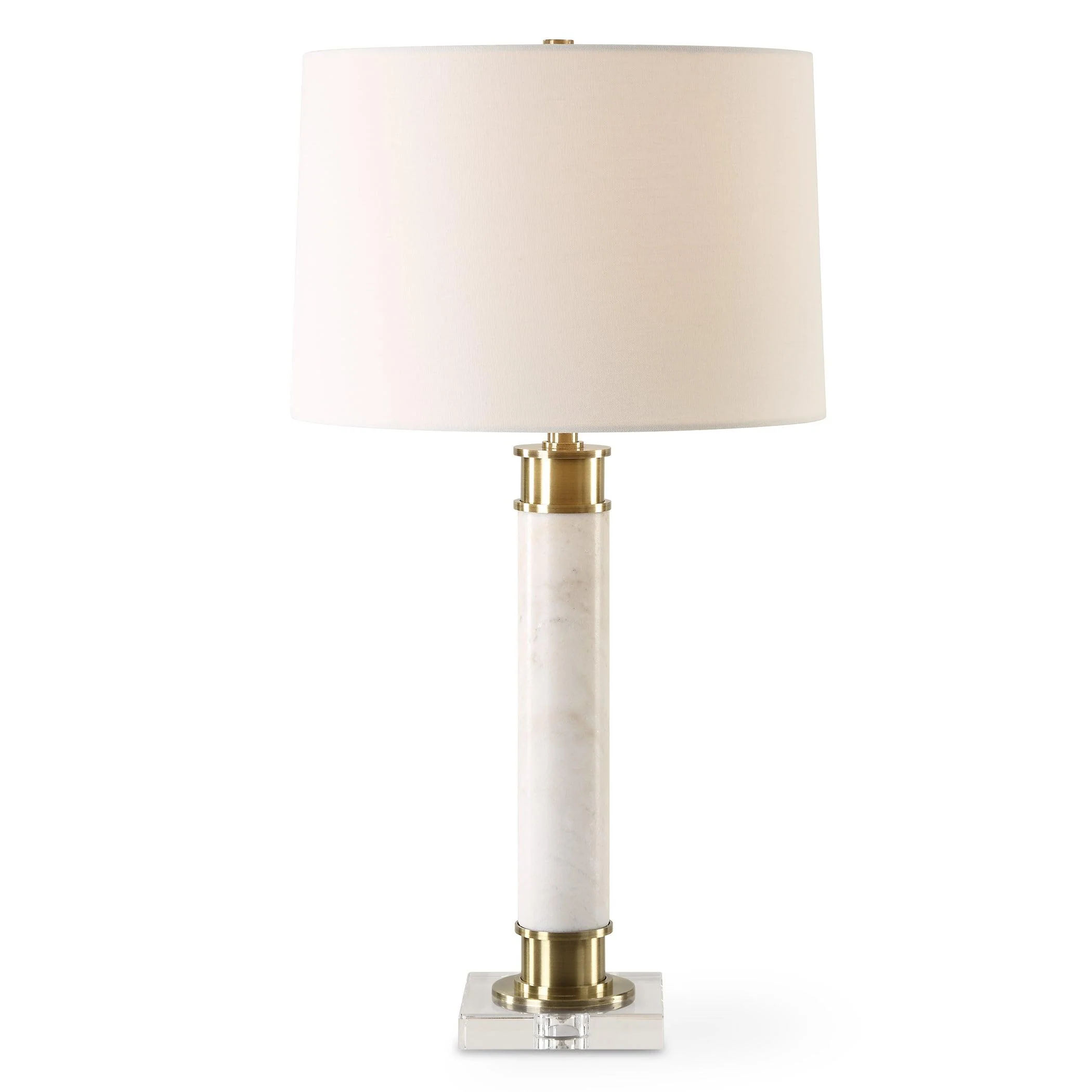 Plinth White Marble Table Lamp - Frankwebs