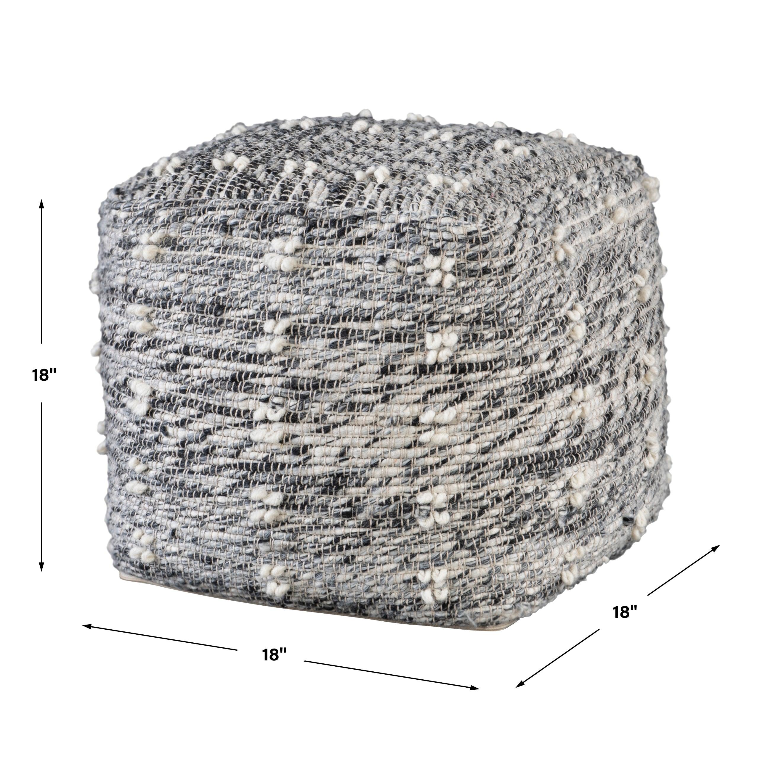 Narol Gray Pouf - Frankwebs