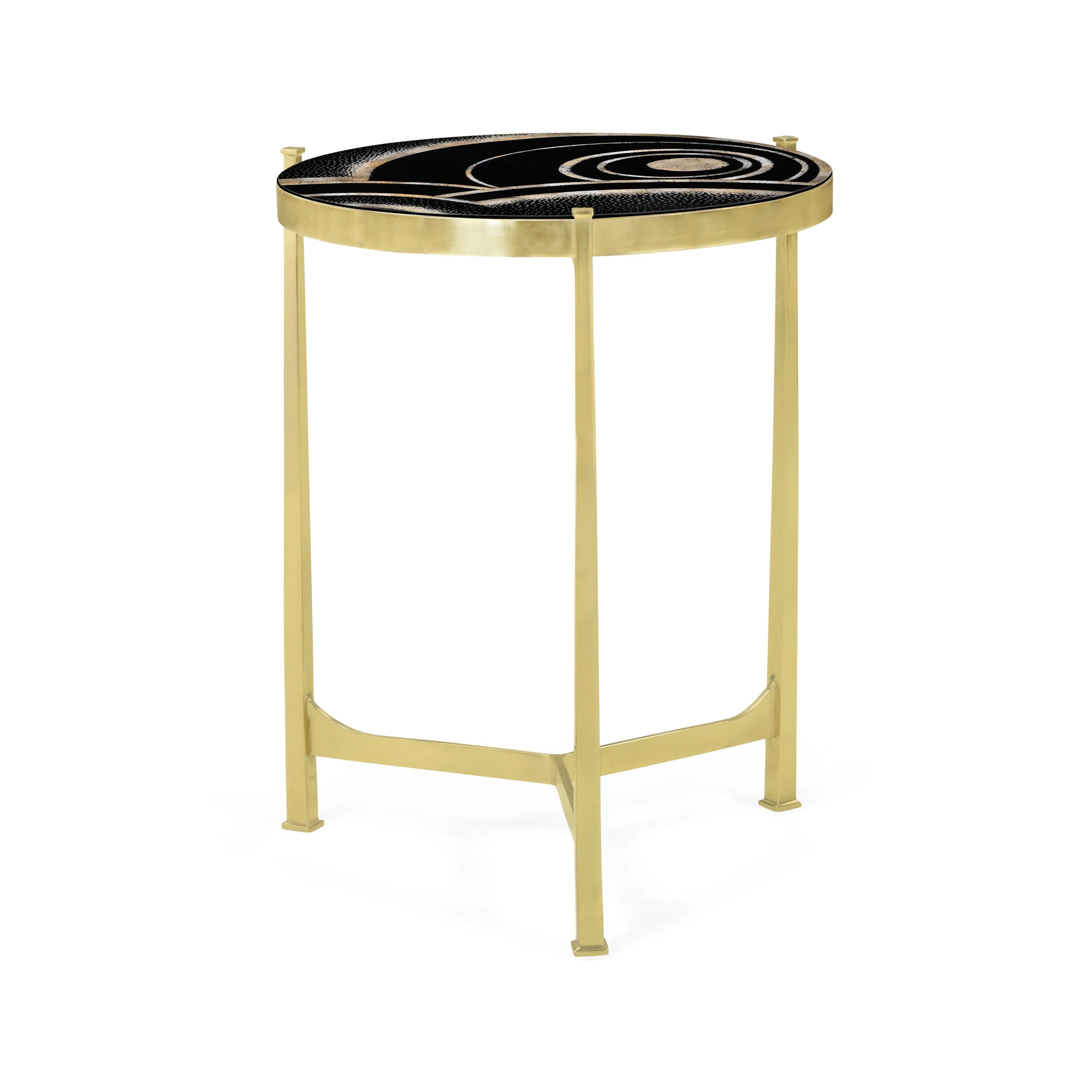 Modern Accents Solid Brass Round Lamp Table - Frankwebs