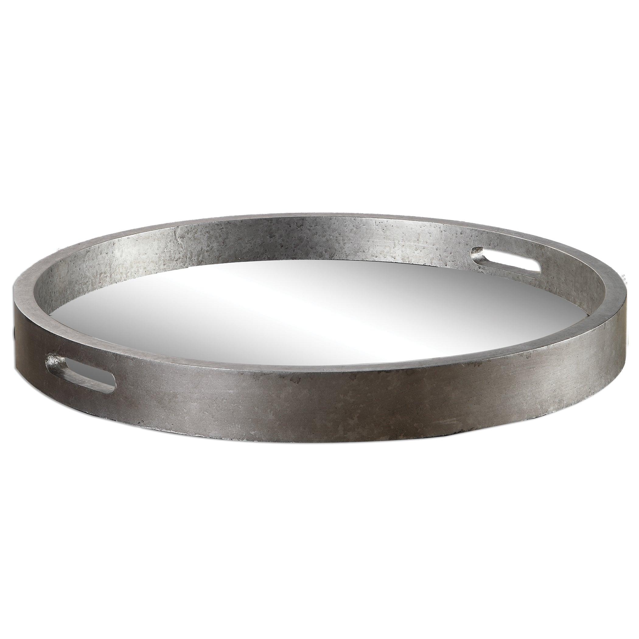 BECHET ROUND SILVER TRAY - Frankwebs