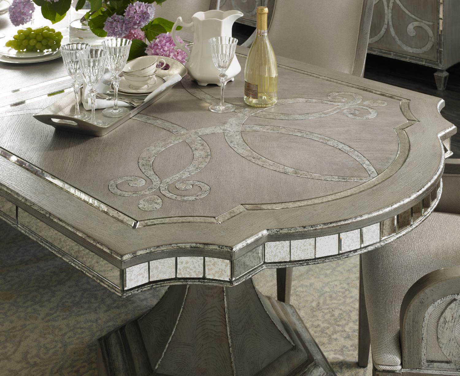 Sanctuary Rectangle Dining Table with2-20in leaves - Frankwebs