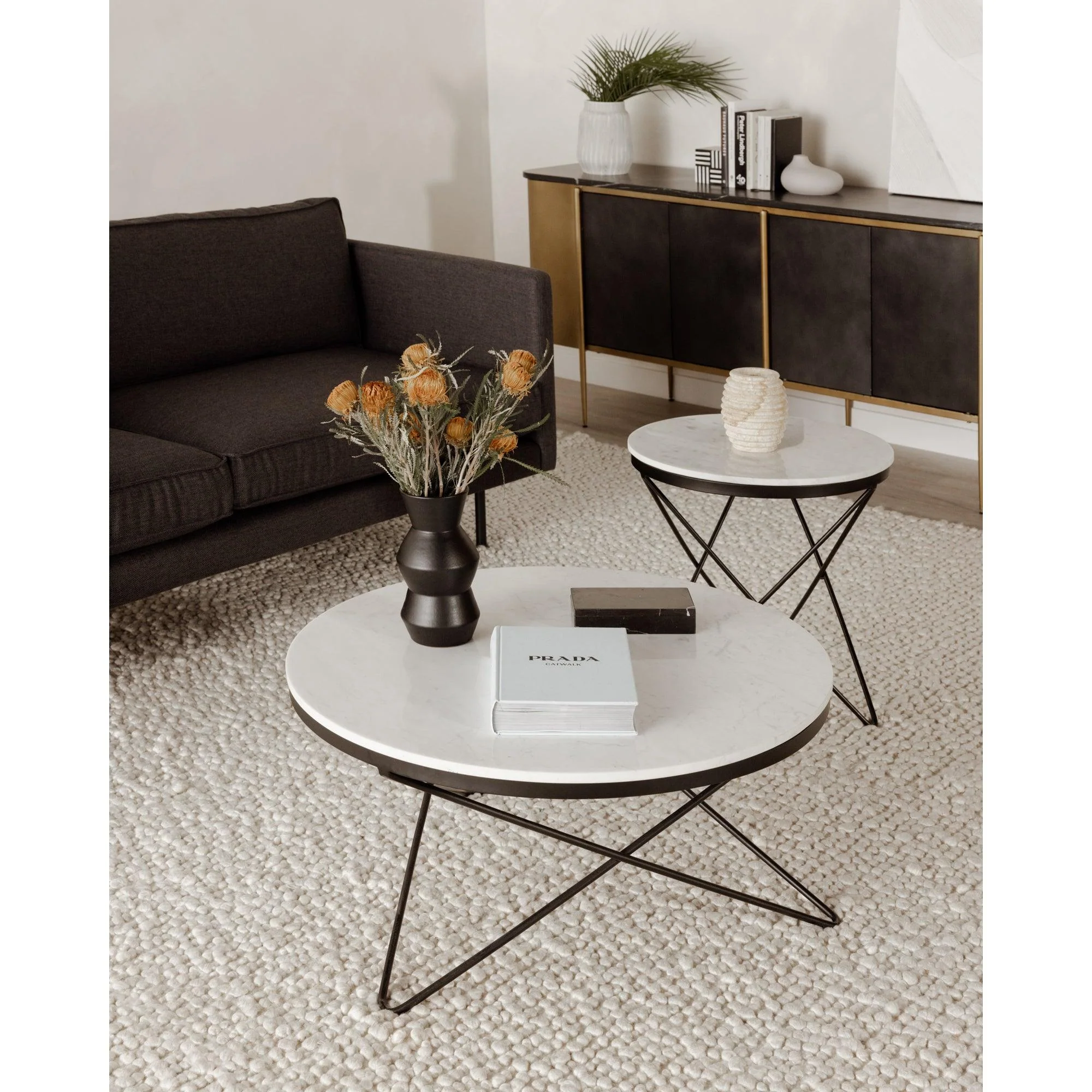 Haley Side Table Black Base - Frankwebs