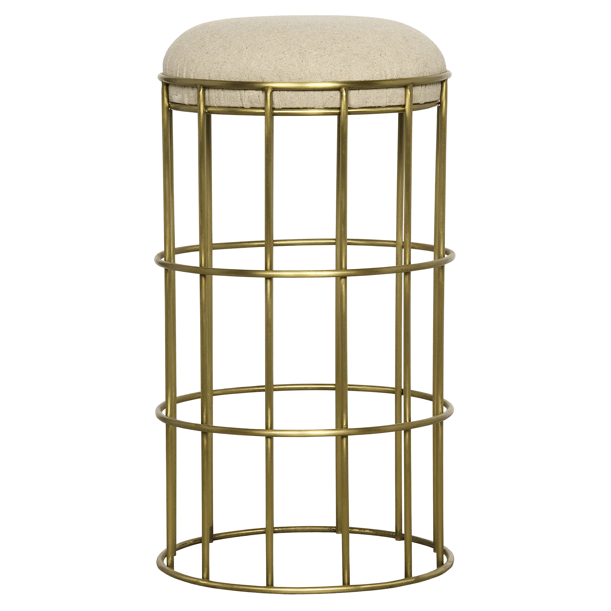 Ryley Counter Stool, Steel with Brass Finish - Frankwebs