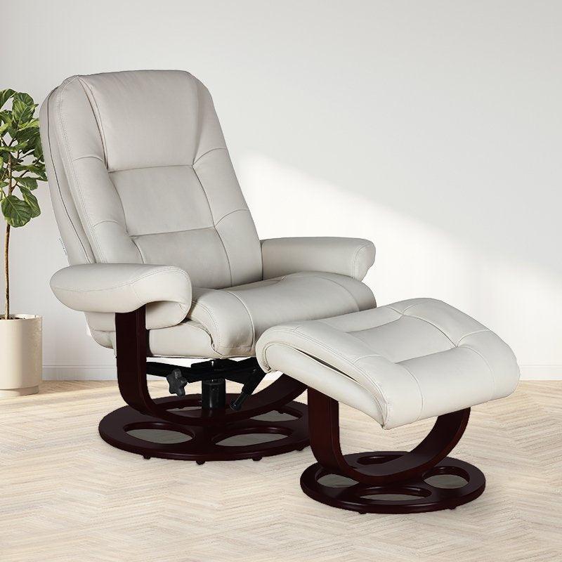 Jacque Swivel Pedestal Recliner w/Ottoman - Frankwebs
