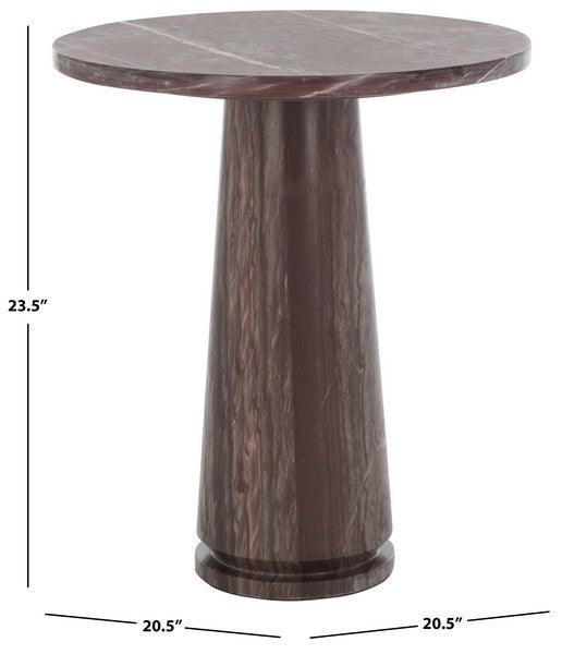 VALENTIA TALL ROUND MARBLE ACCENT TABLE - Frankwebs