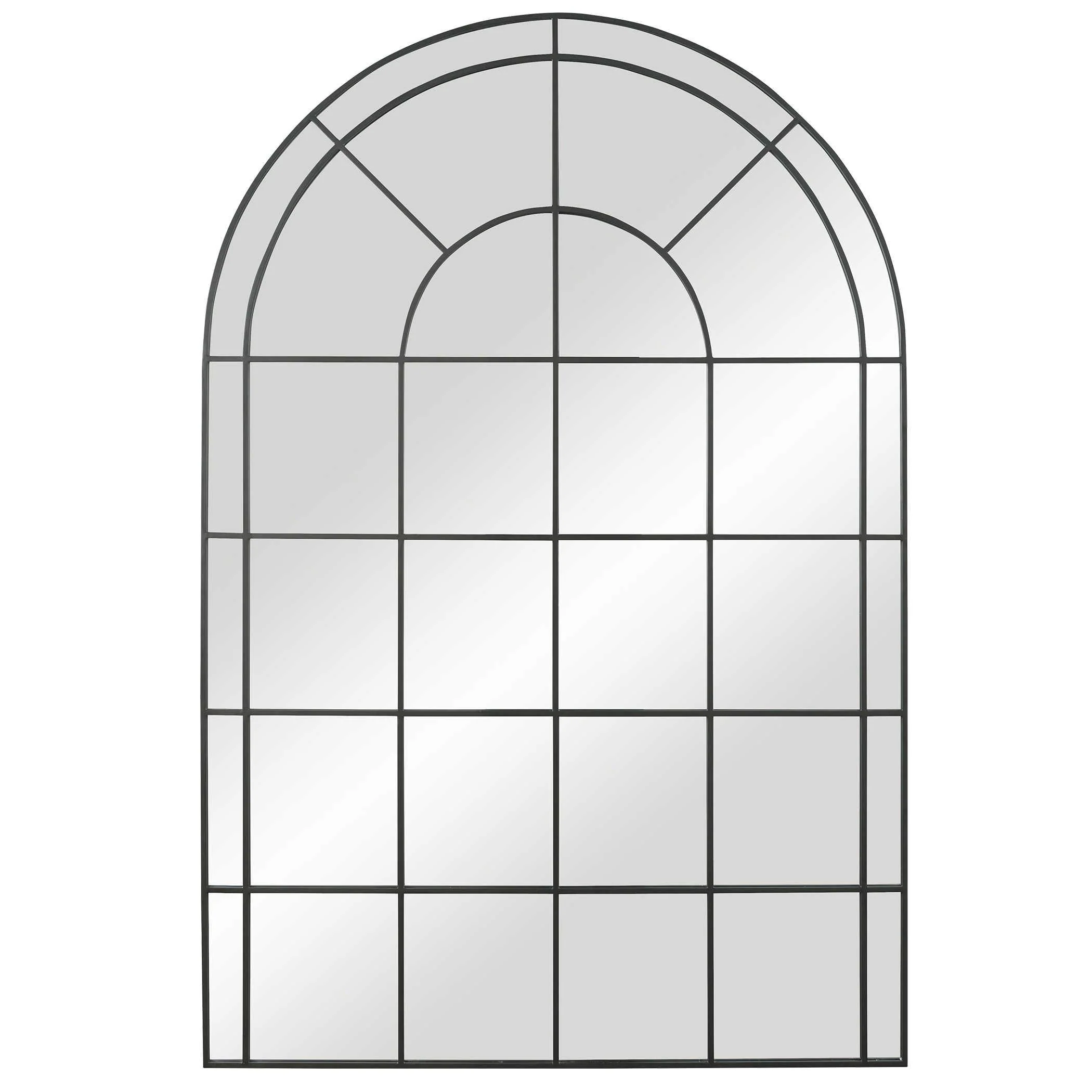 GRANTOLA BLACK ARCH IRON MIRROR - Frankwebs