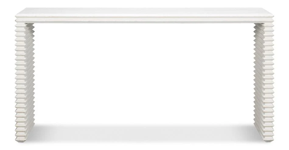 Stacked Console Table - Antique White - Frankwebs