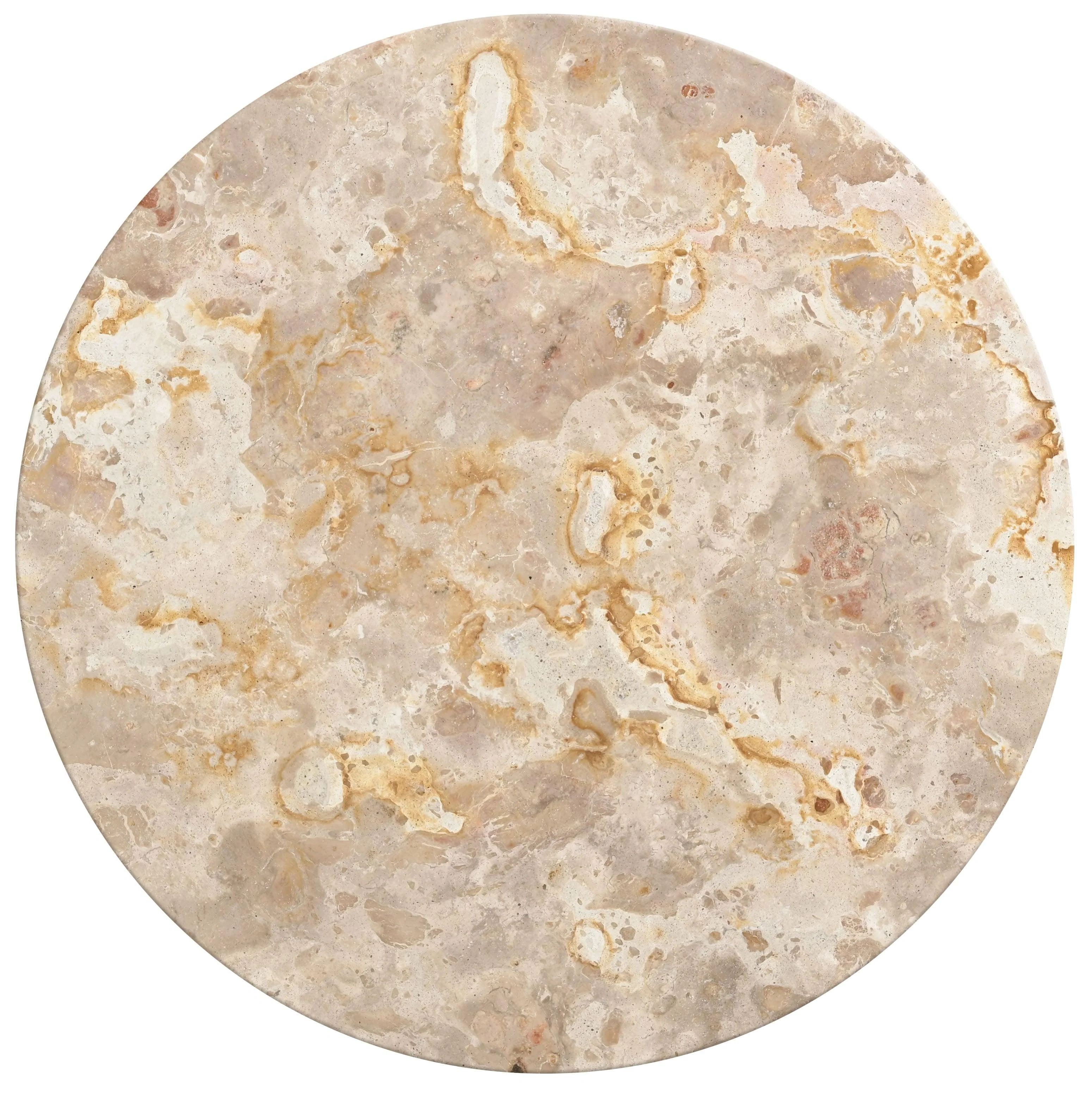 VALENTIA TALL ROUND MARBLE ACCENT TABLE - Frankwebs