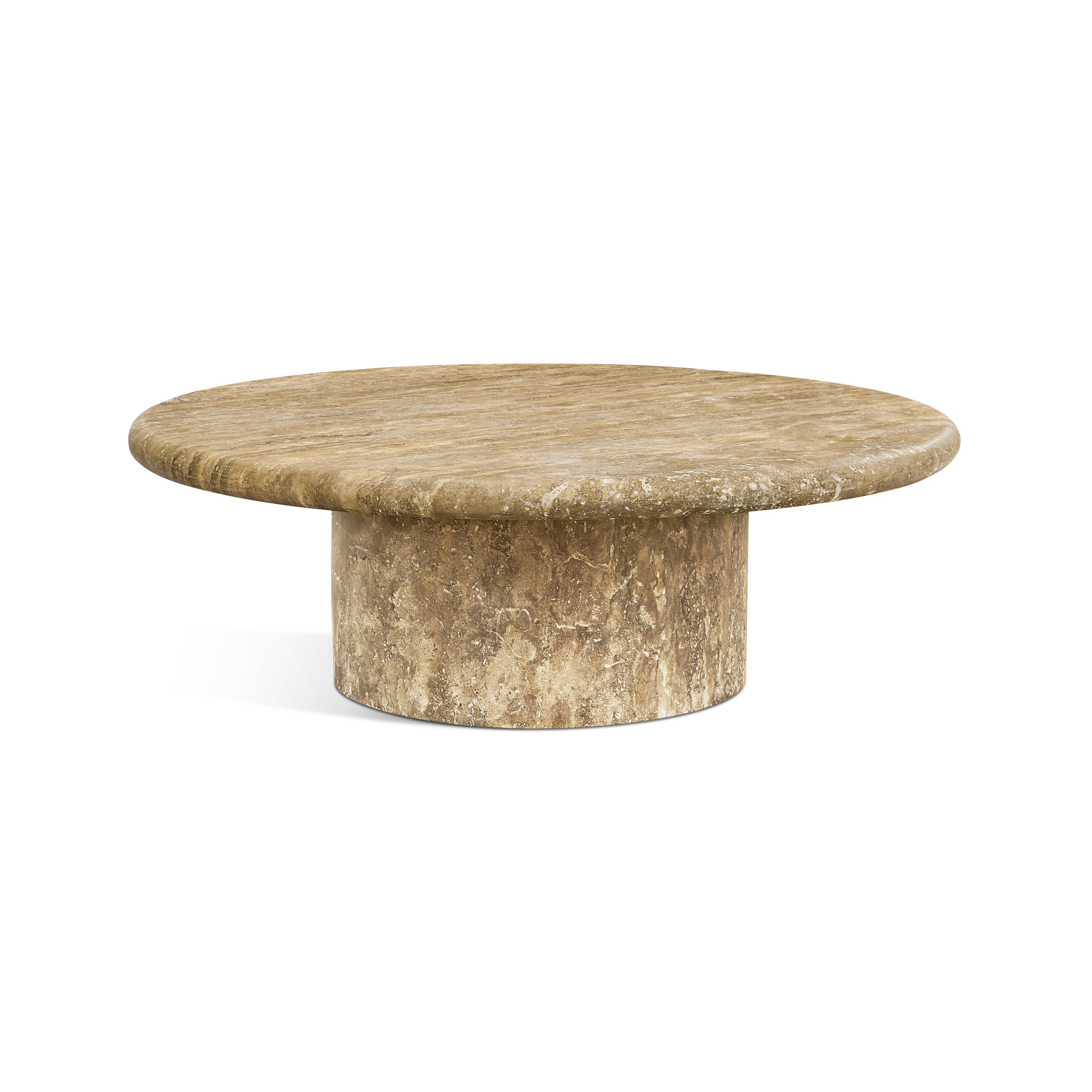 Water Billow Travertine Cocktail Table - Frankwebs