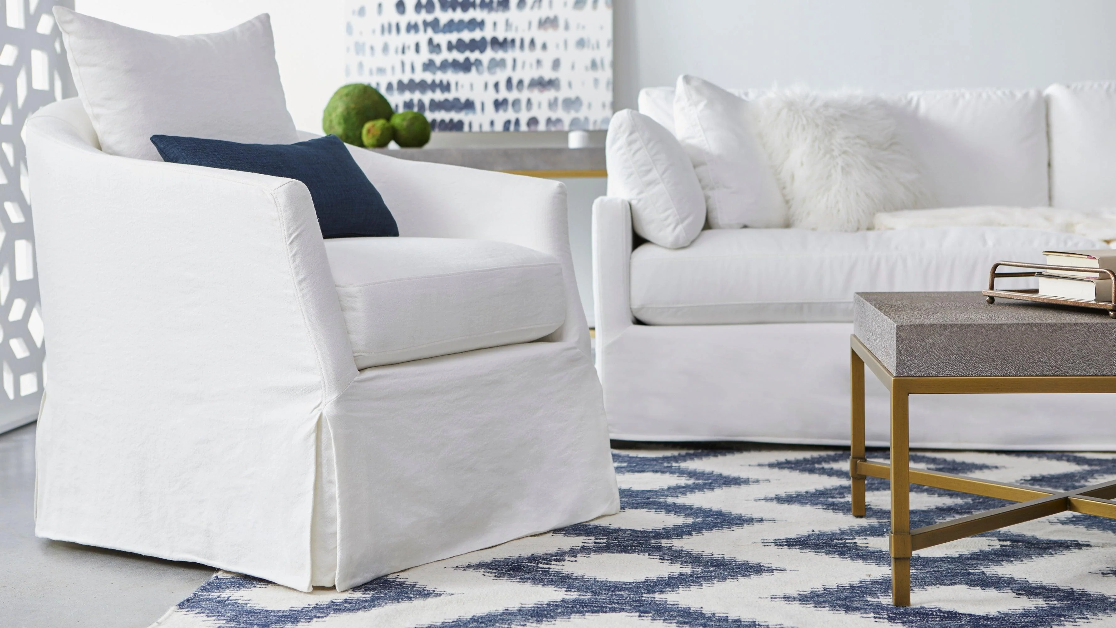 Faye Slipcover Swivel Club Chair - Frankwebs